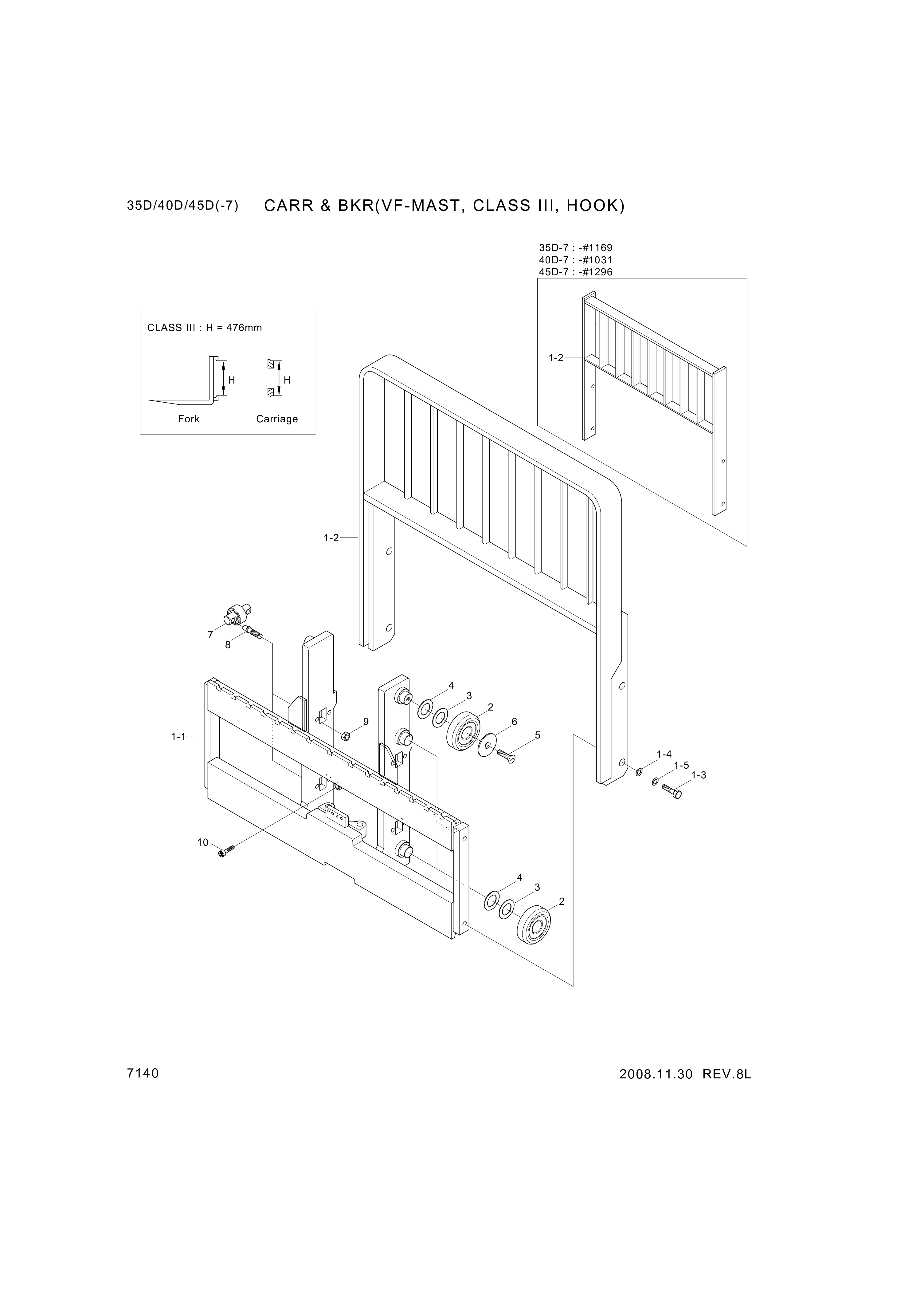 drawing for Hyundai Construction Equipment 61F6-23041 - BACKREST (figure 3)