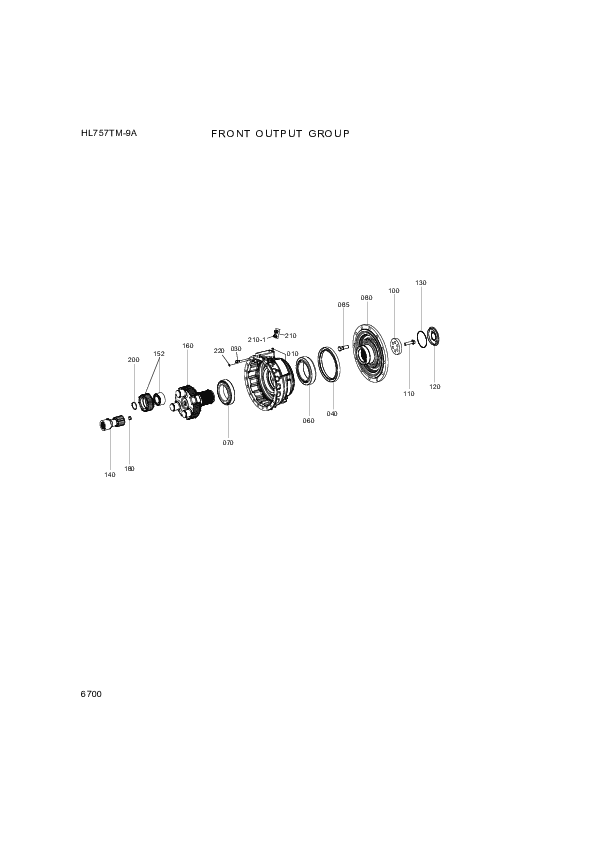 drawing for Hyundai Construction Equipment 4474-352-179 - PLANET GEAR