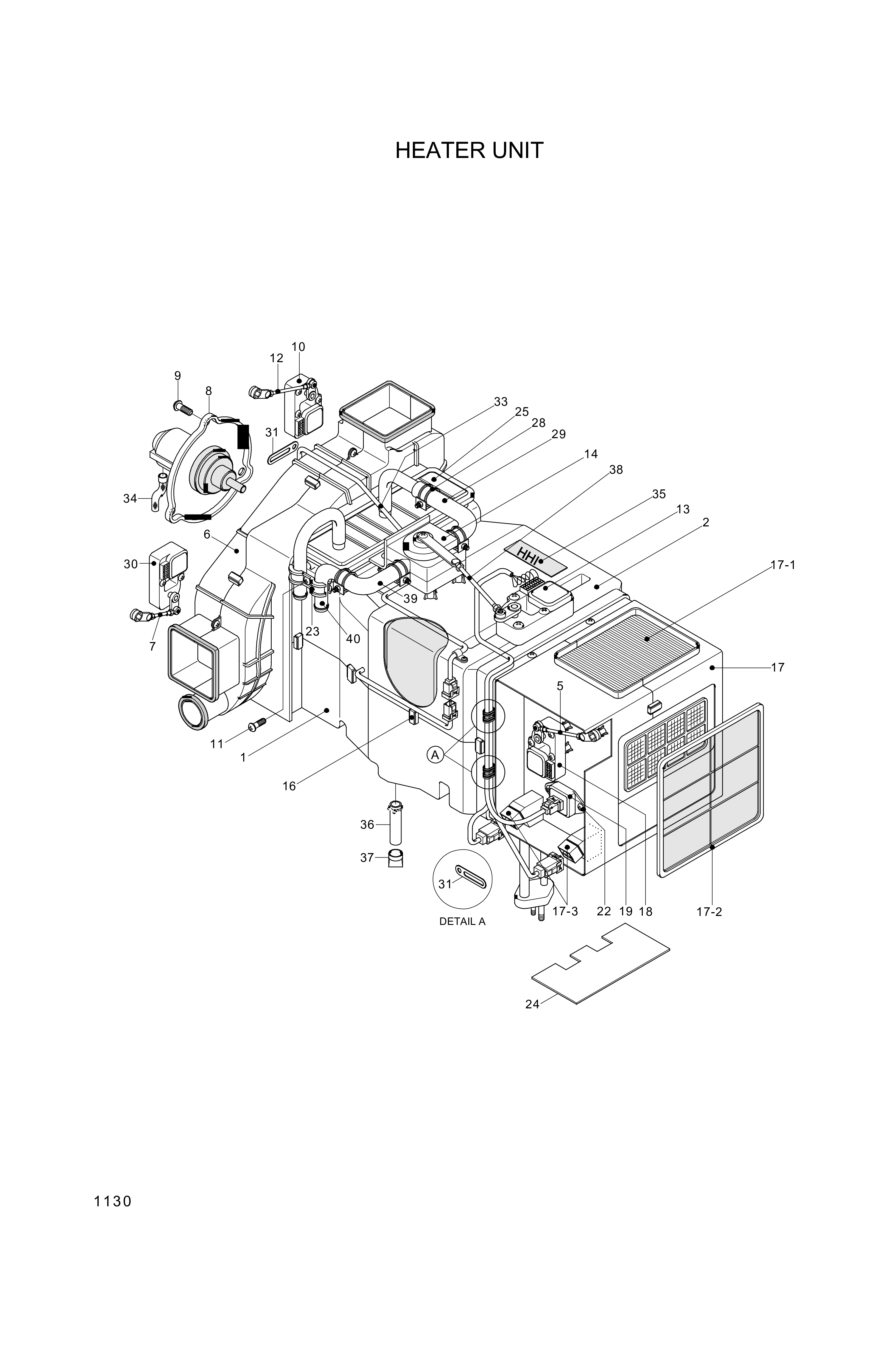 drawing for Hyundai Construction Equipment 11N6-90700DW - FAN&MOTOR ASSY (figure 5)