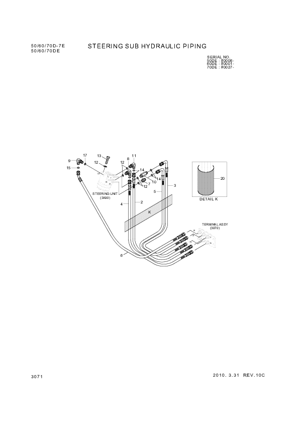 drawing for Hyundai Construction Equipment 35FQ-10100 - PIPE ASSY-HYD (figure 2)