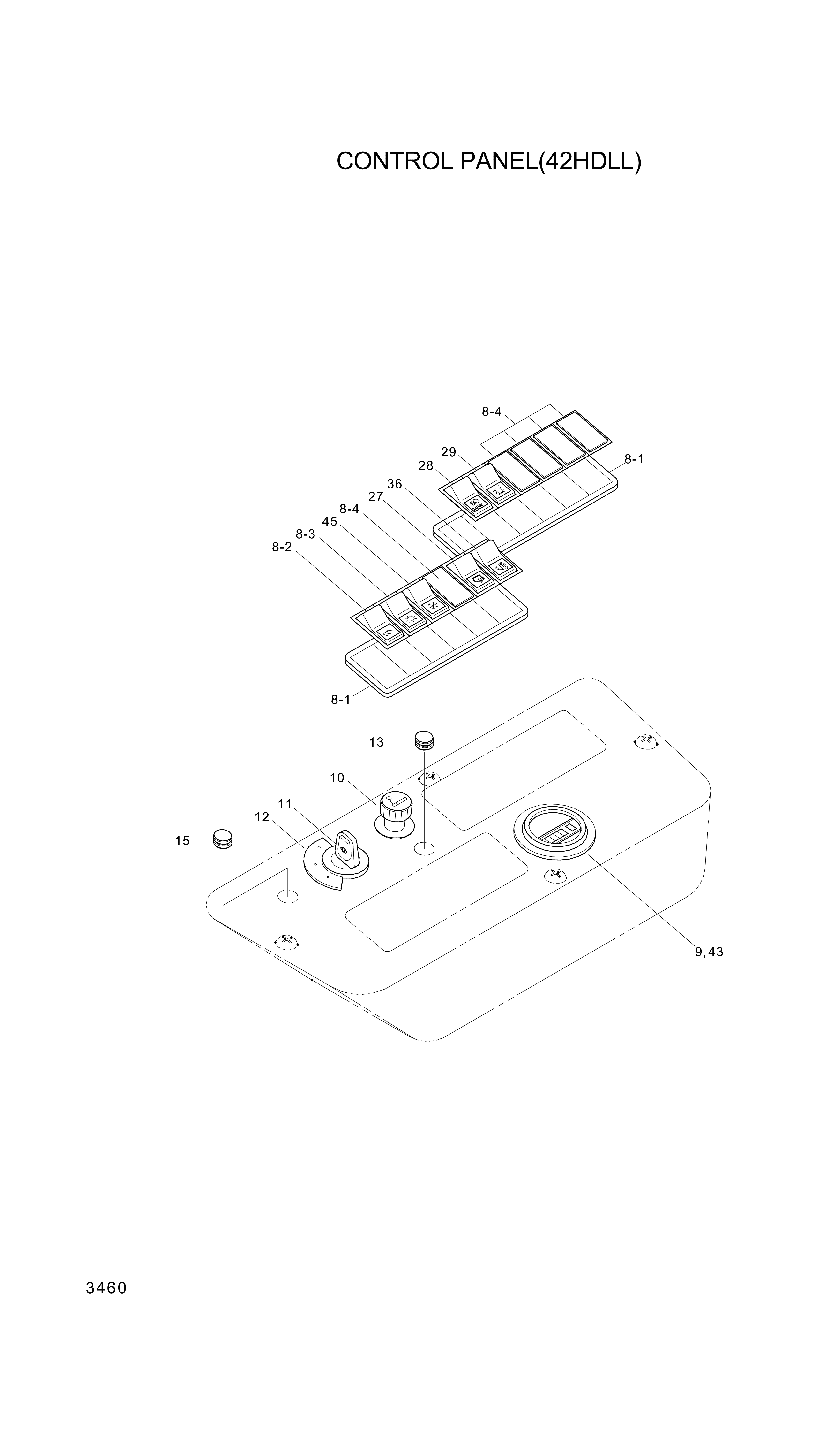 drawing for Hyundai Construction Equipment HD62 - DOOR KEY (figure 3)