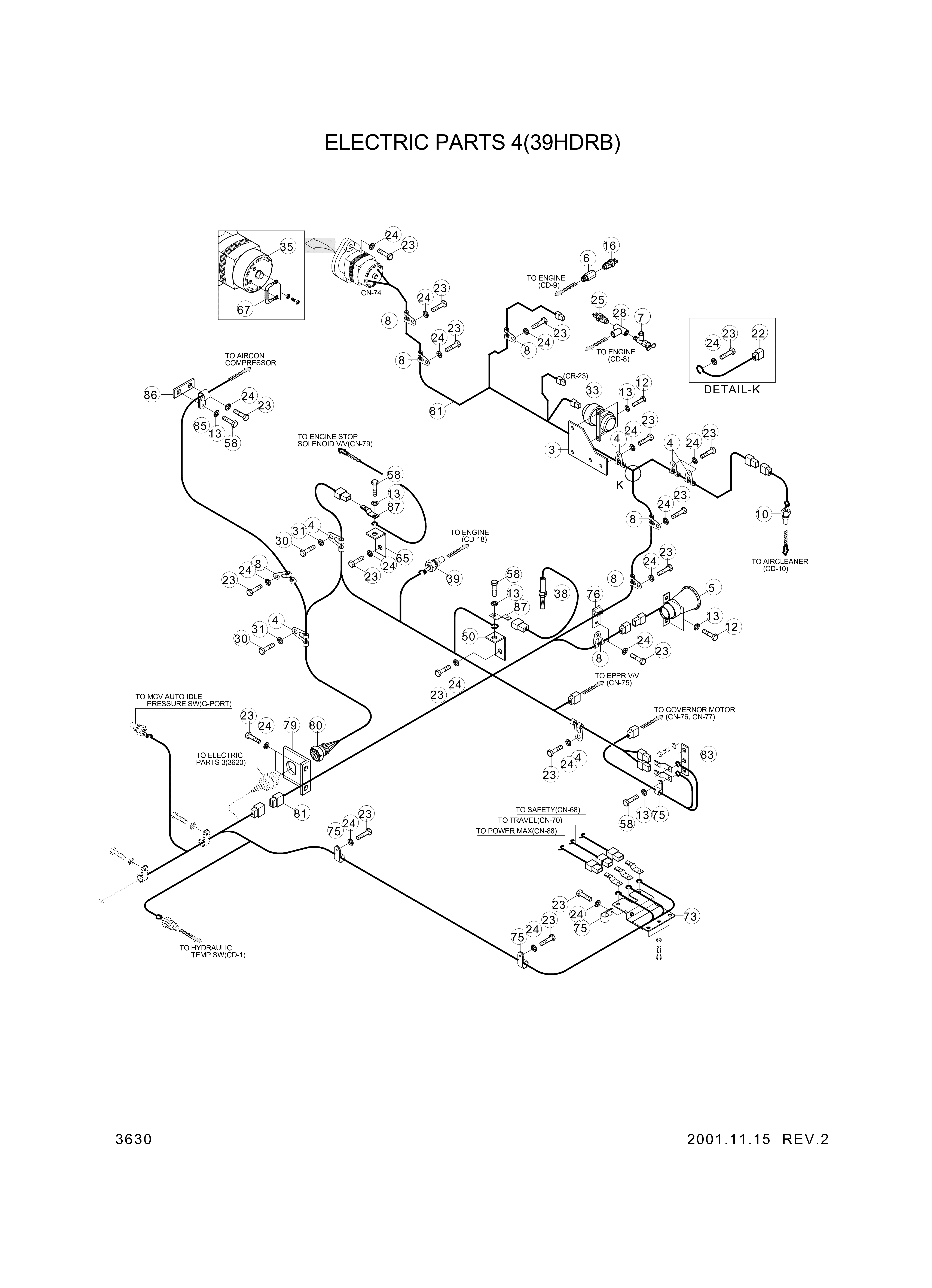 drawing for Hyundai Construction Equipment 21E4-3012 - RELAY-START