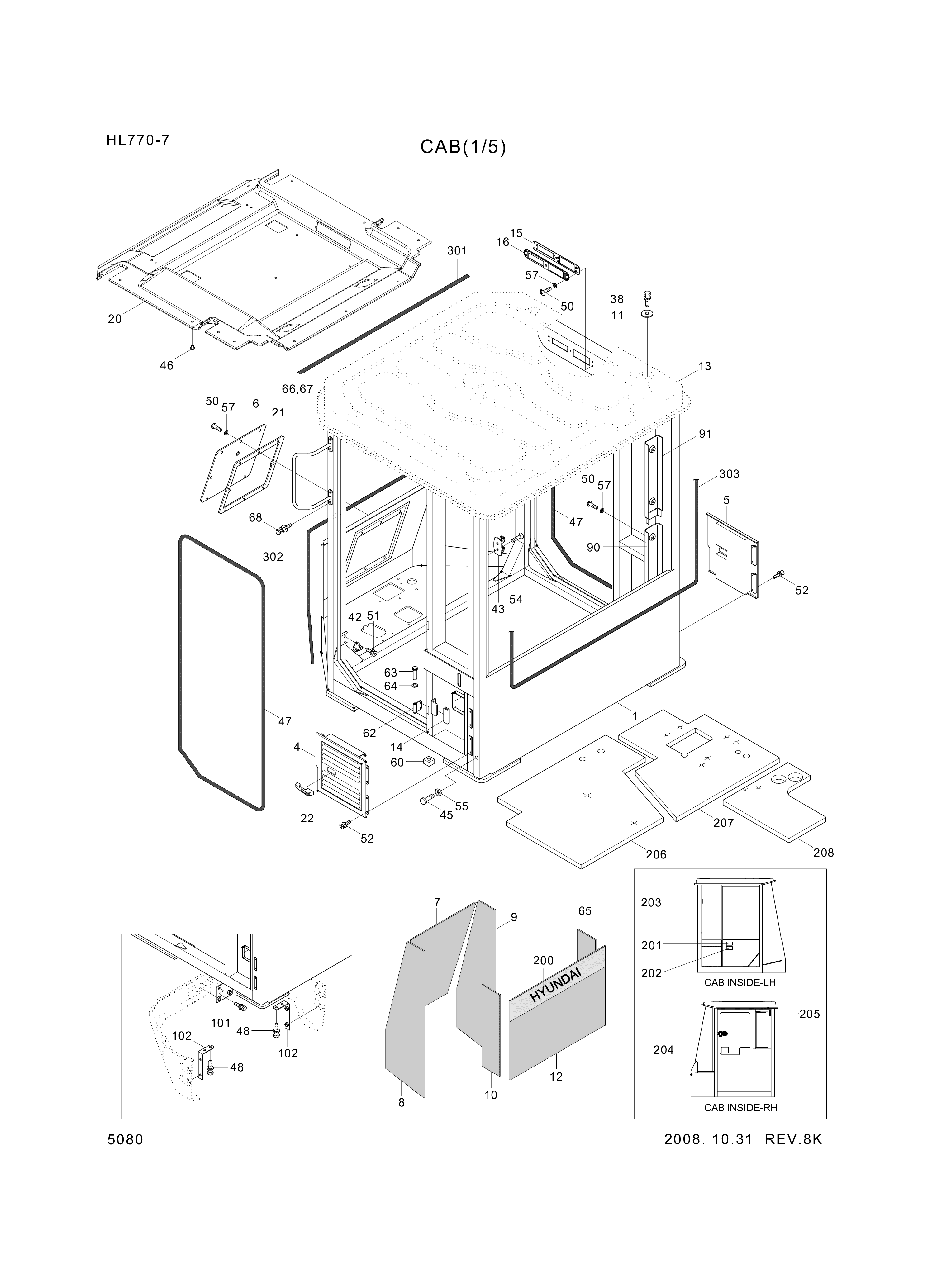 drawing for Hyundai Construction Equipment S141-080152 - BOLT-FLAT (figure 1)