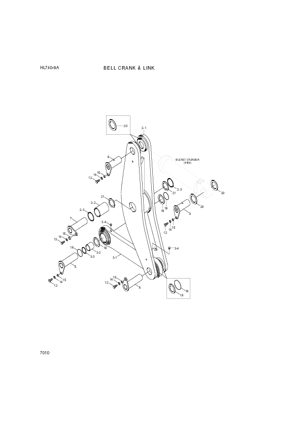 drawing for Hyundai Construction Equipment 61WB-10160 - LINK ASSY