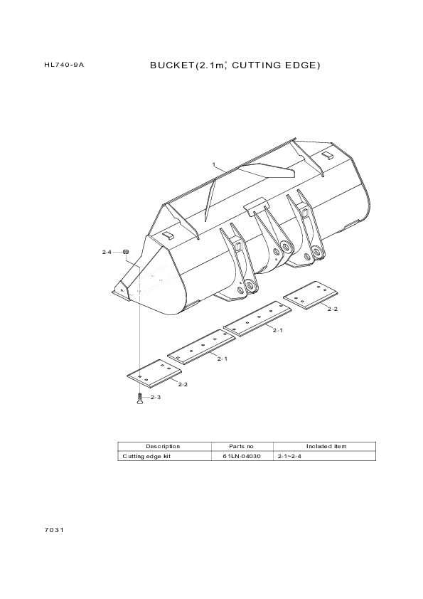 drawing for Hyundai Construction Equipment 61LN-04050 - CUTTINGEDGE-SD