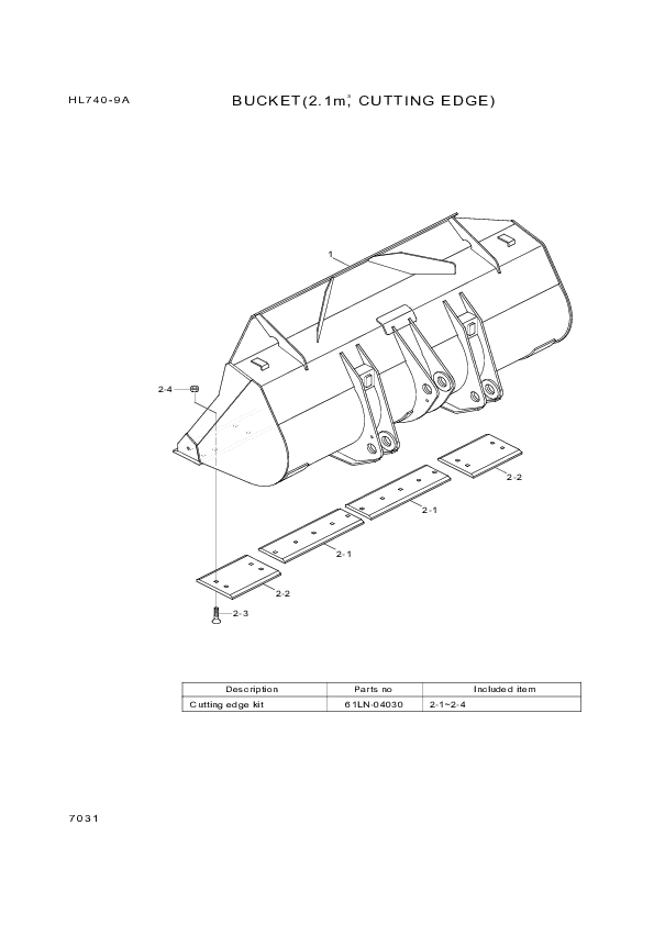 drawing for Hyundai Construction Equipment 61LN-04020 - BUCKET (figure 1)