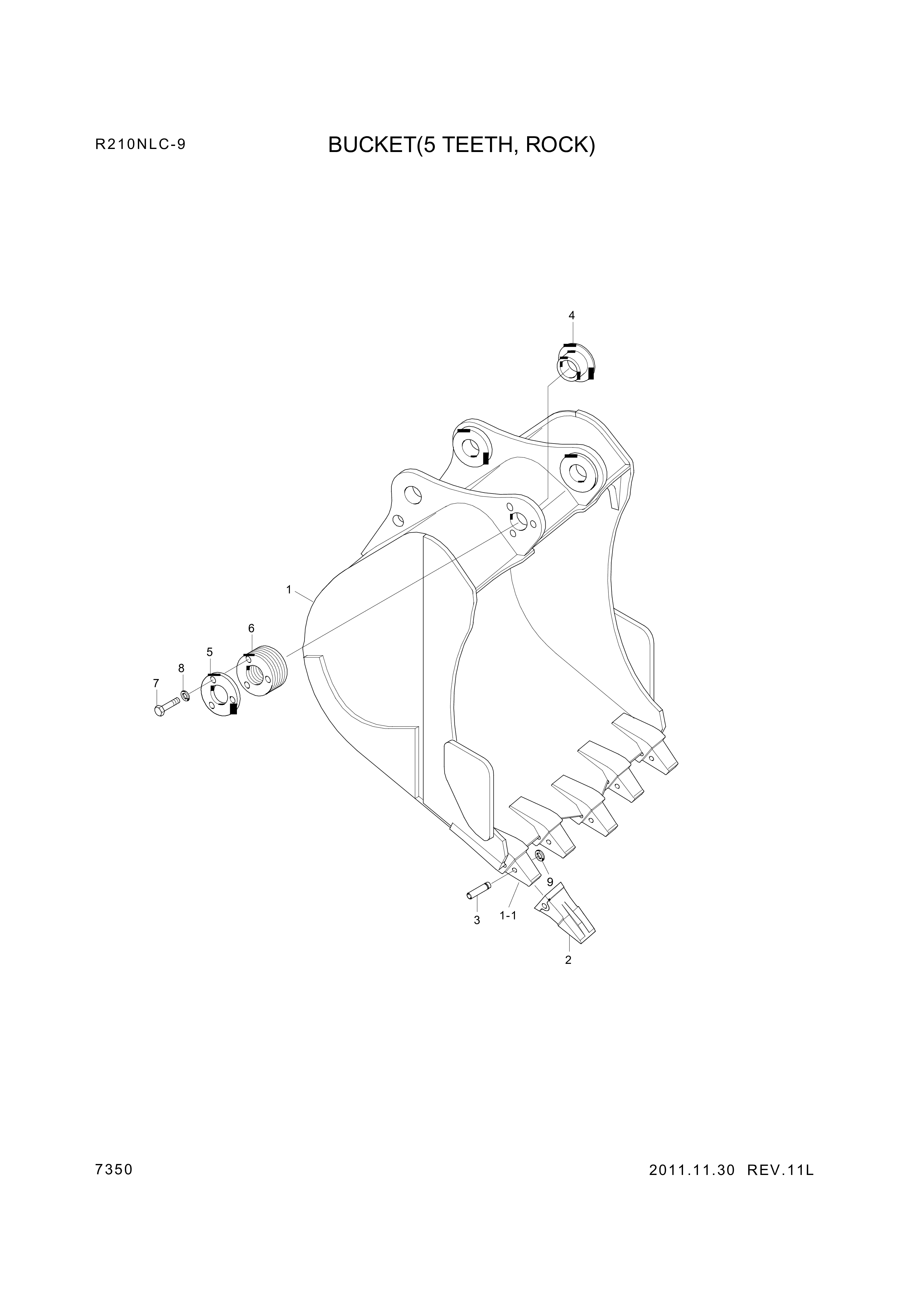 drawing for Hyundai Construction Equipment 61E9-3141 - SHIM
