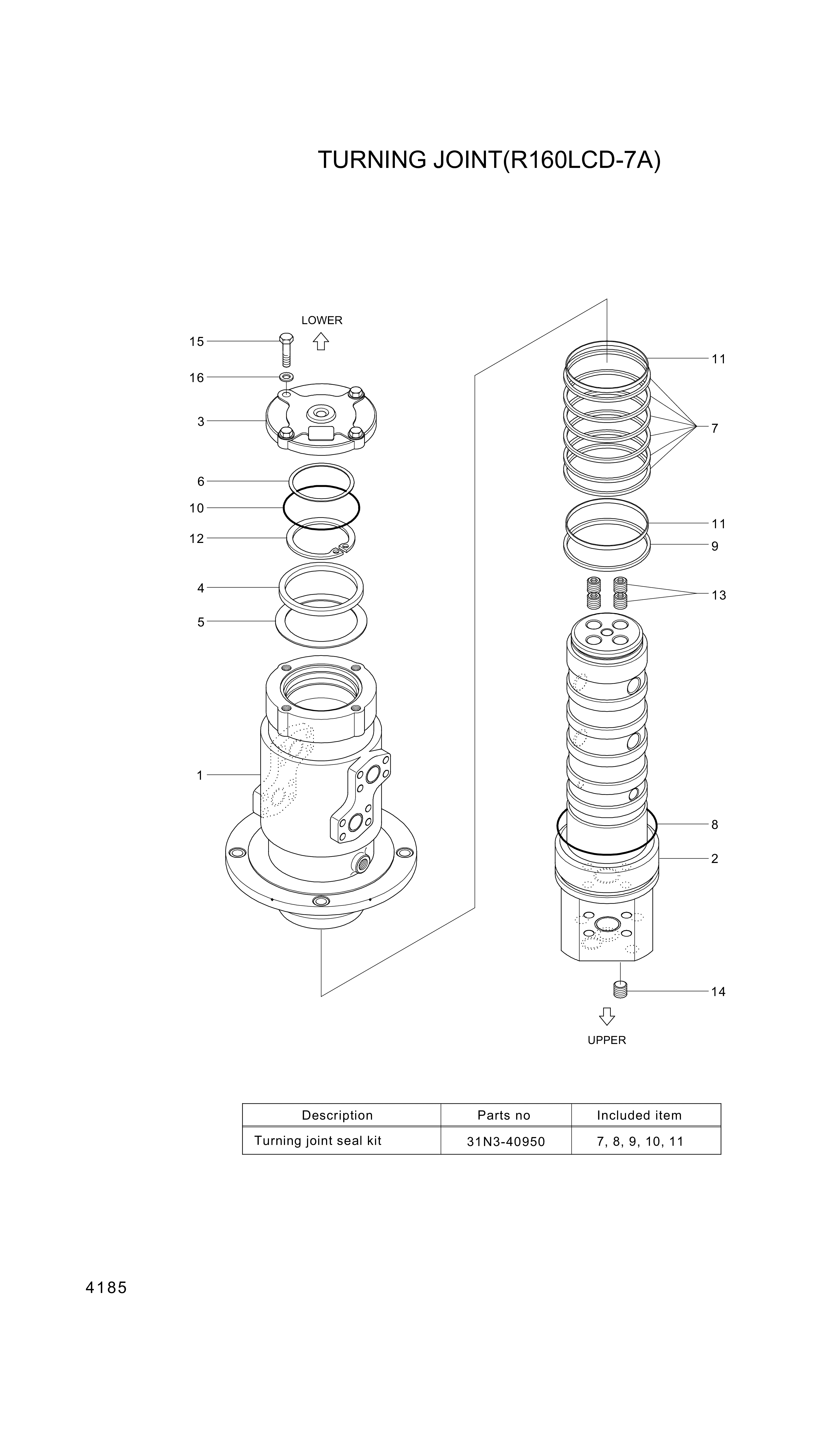 drawing for Hyundai Construction Equipment XJBN-00401 - O-RING (figure 5)