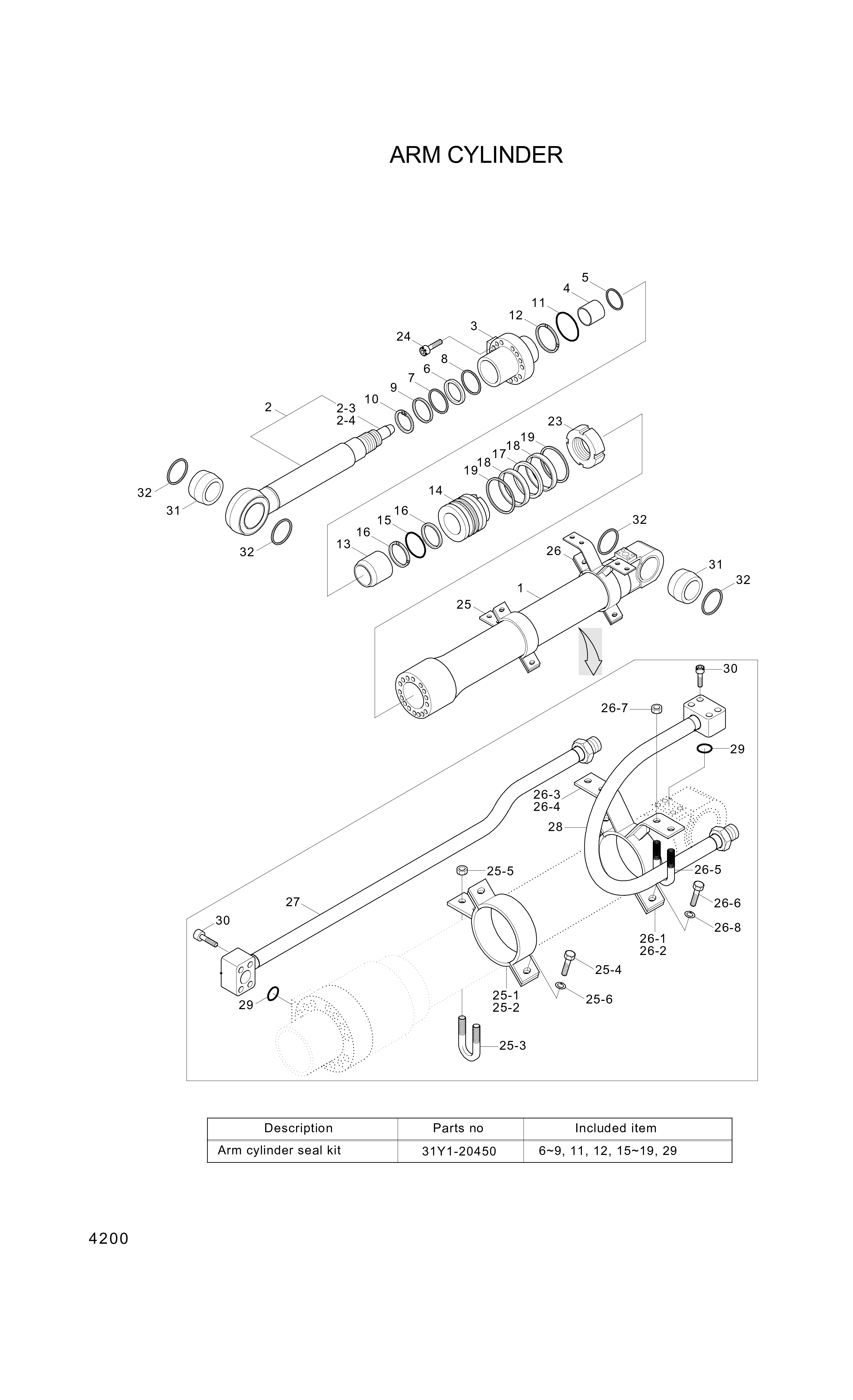 drawing for Hyundai Construction Equipment 31YC-11060 - BUSHING-PIN