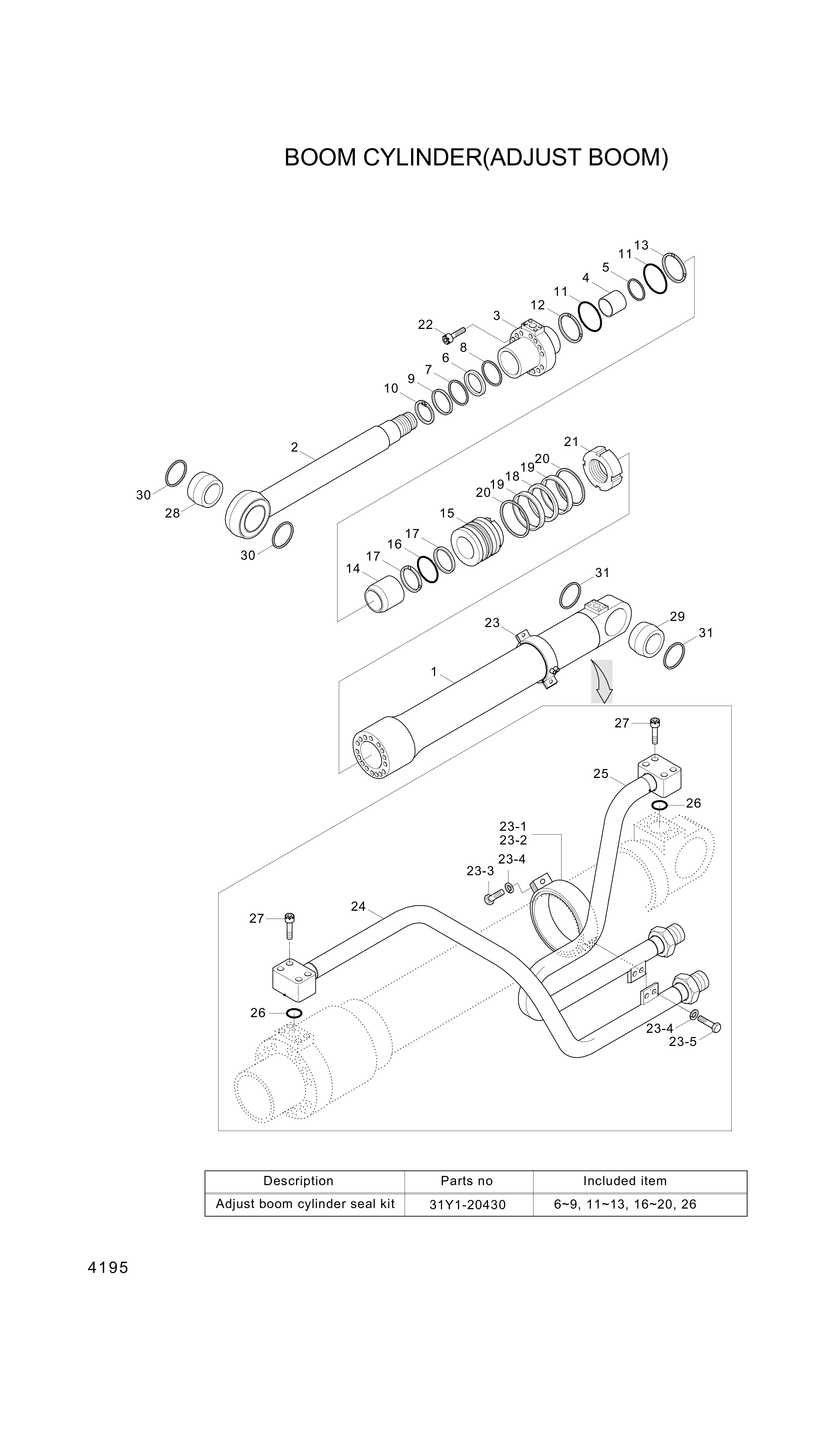 drawing for Hyundai Construction Equipment 334-06 - RING-BACK UP (figure 2)