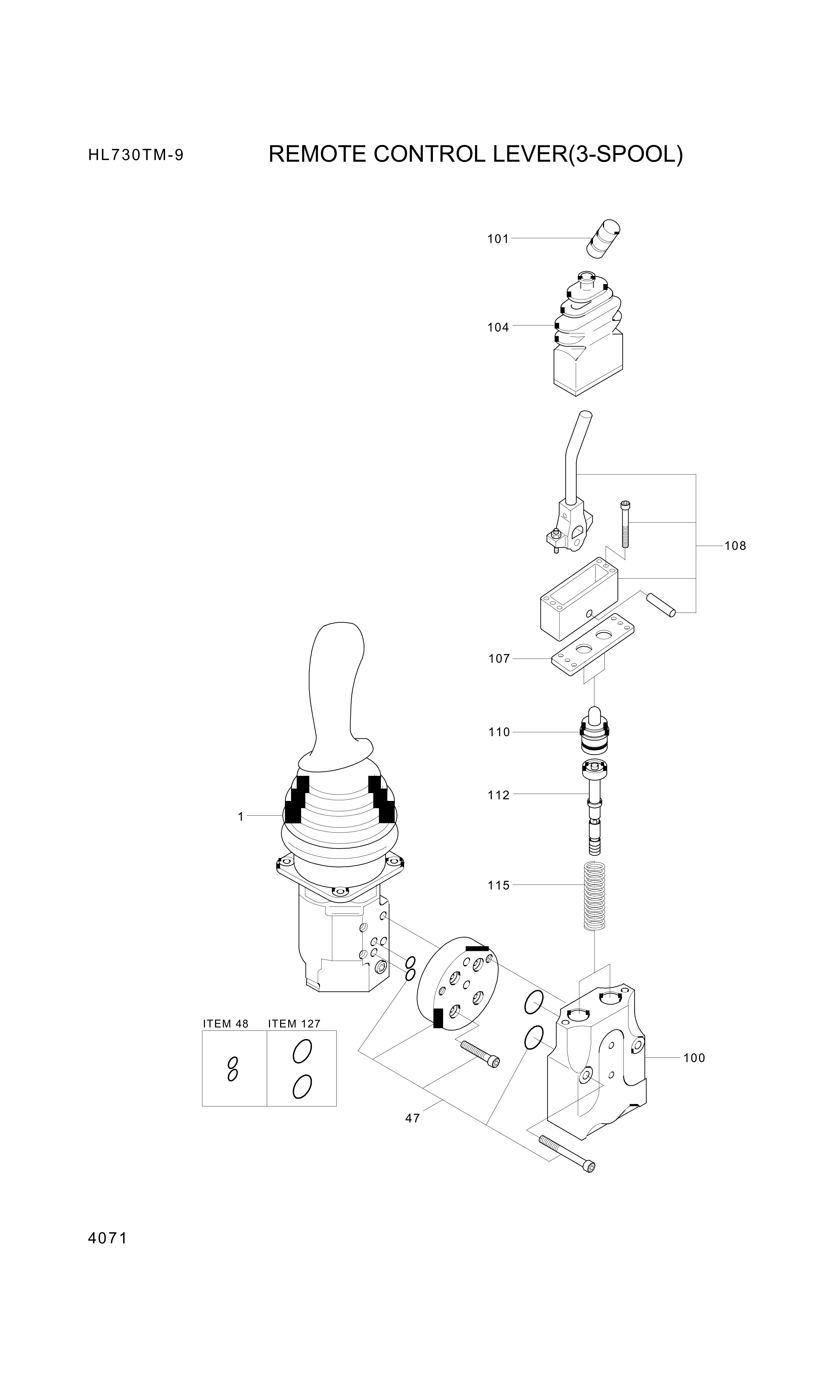 drawing for Hyundai Construction Equipment 31L6-02640 - JOYSTICK-RCV (figure 1)