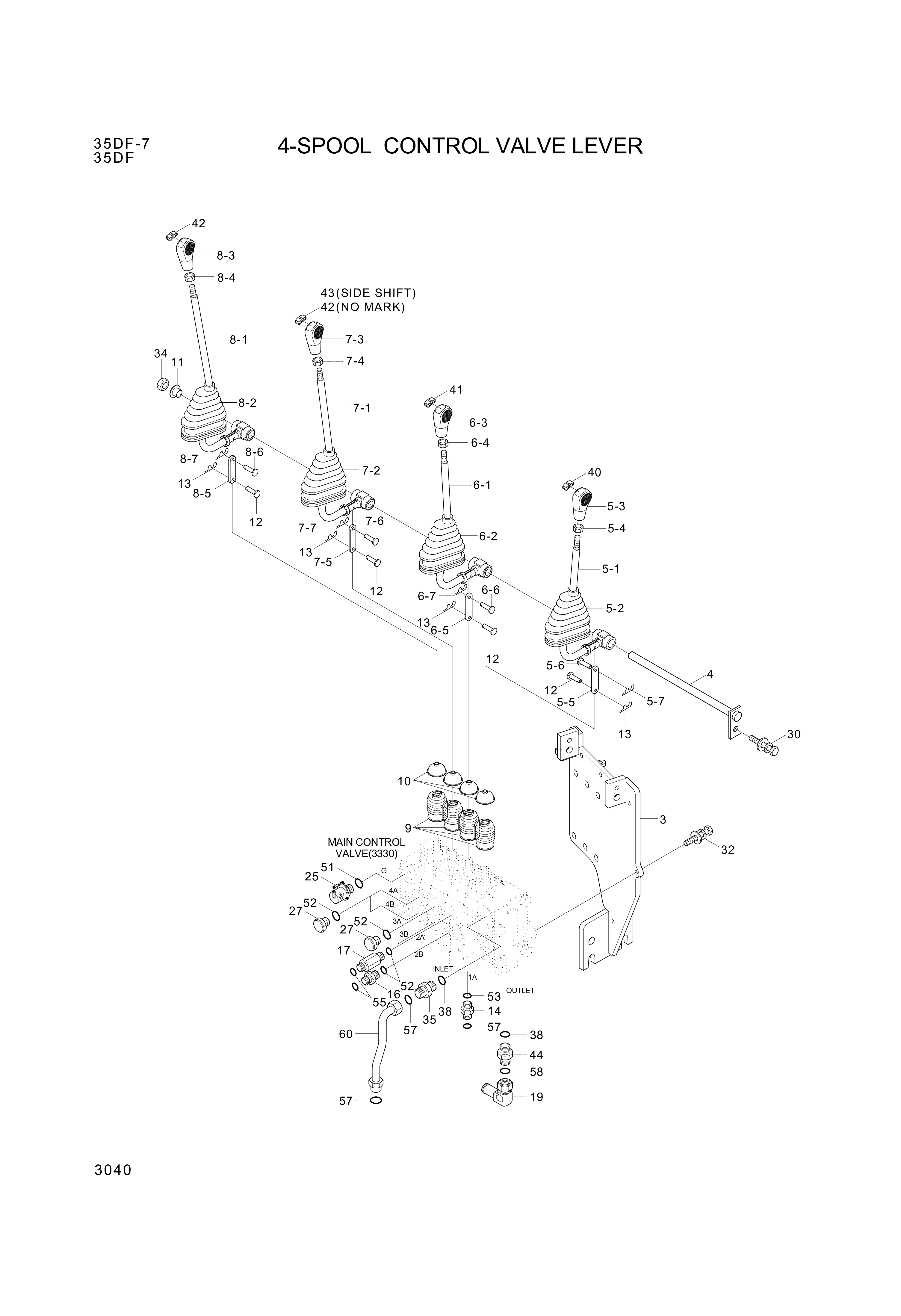 drawing for Hyundai Construction Equipment 35HF-20020 - CONNECTOR-ORFS (figure 2)