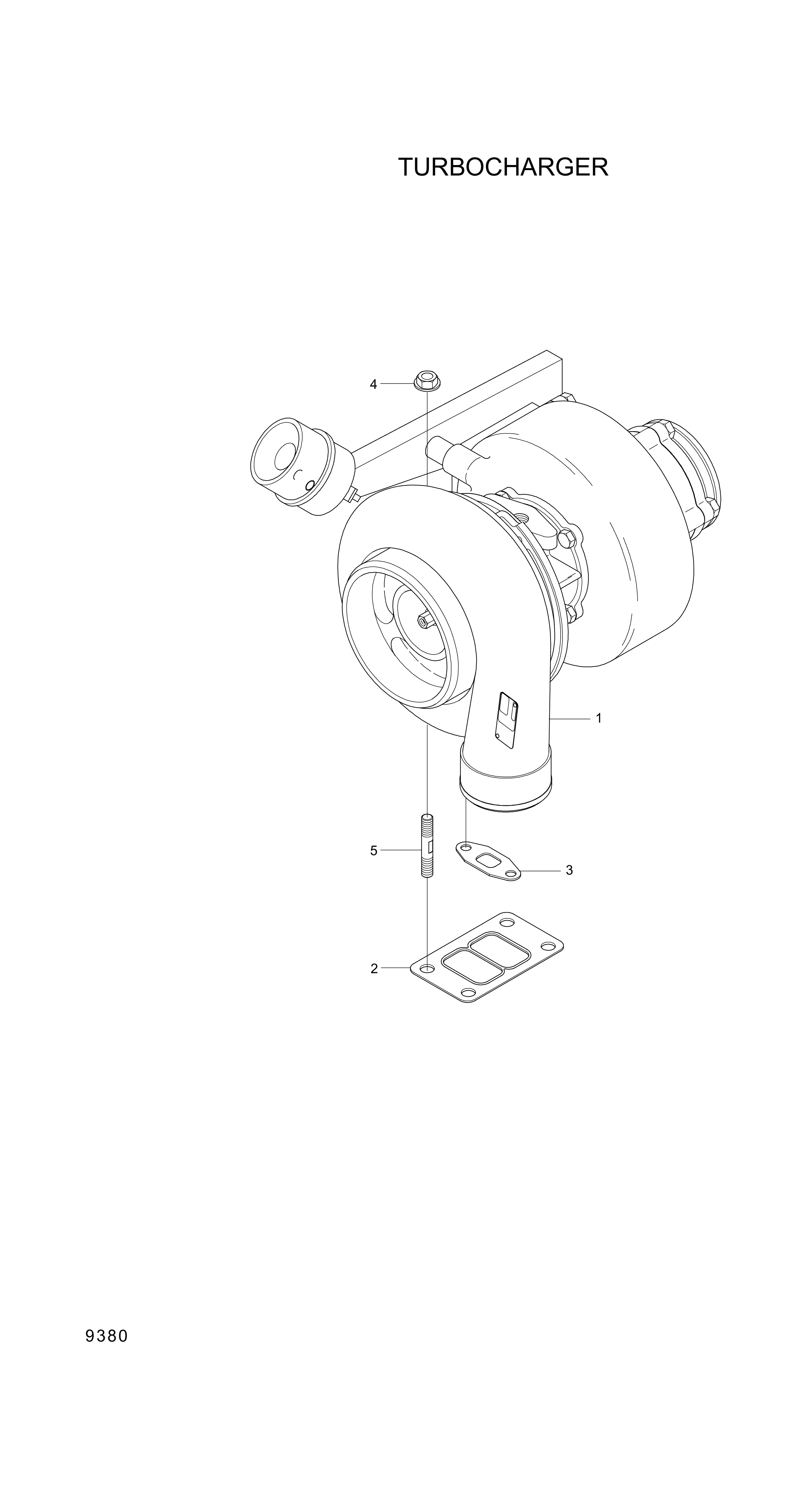 drawing for Hyundai Construction Equipment 3598036 - TURBOCHARGER (figure 1)