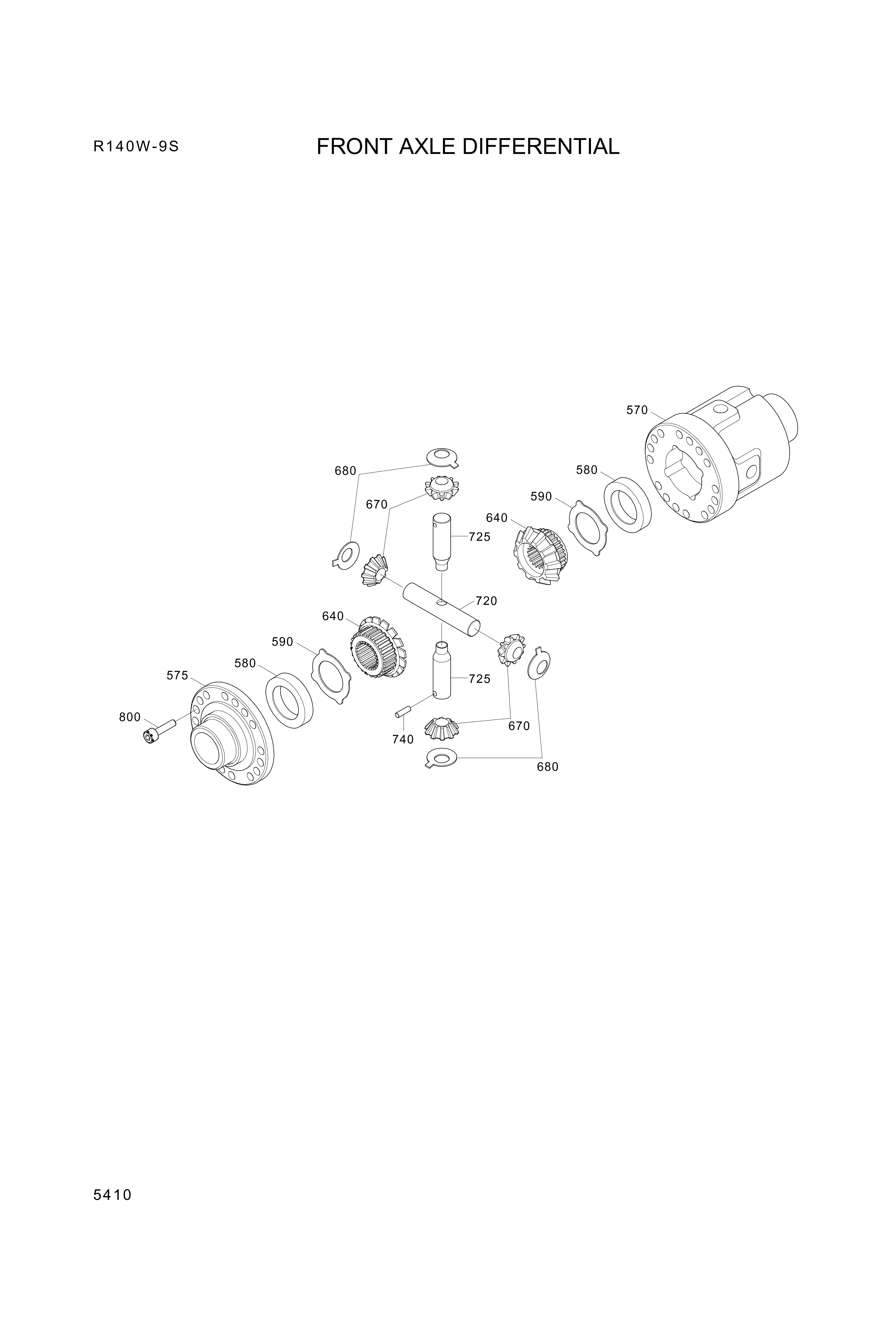 drawing for Hyundai Construction Equipment ZGAQ-04045 - CASE-DIFF FR (figure 1)