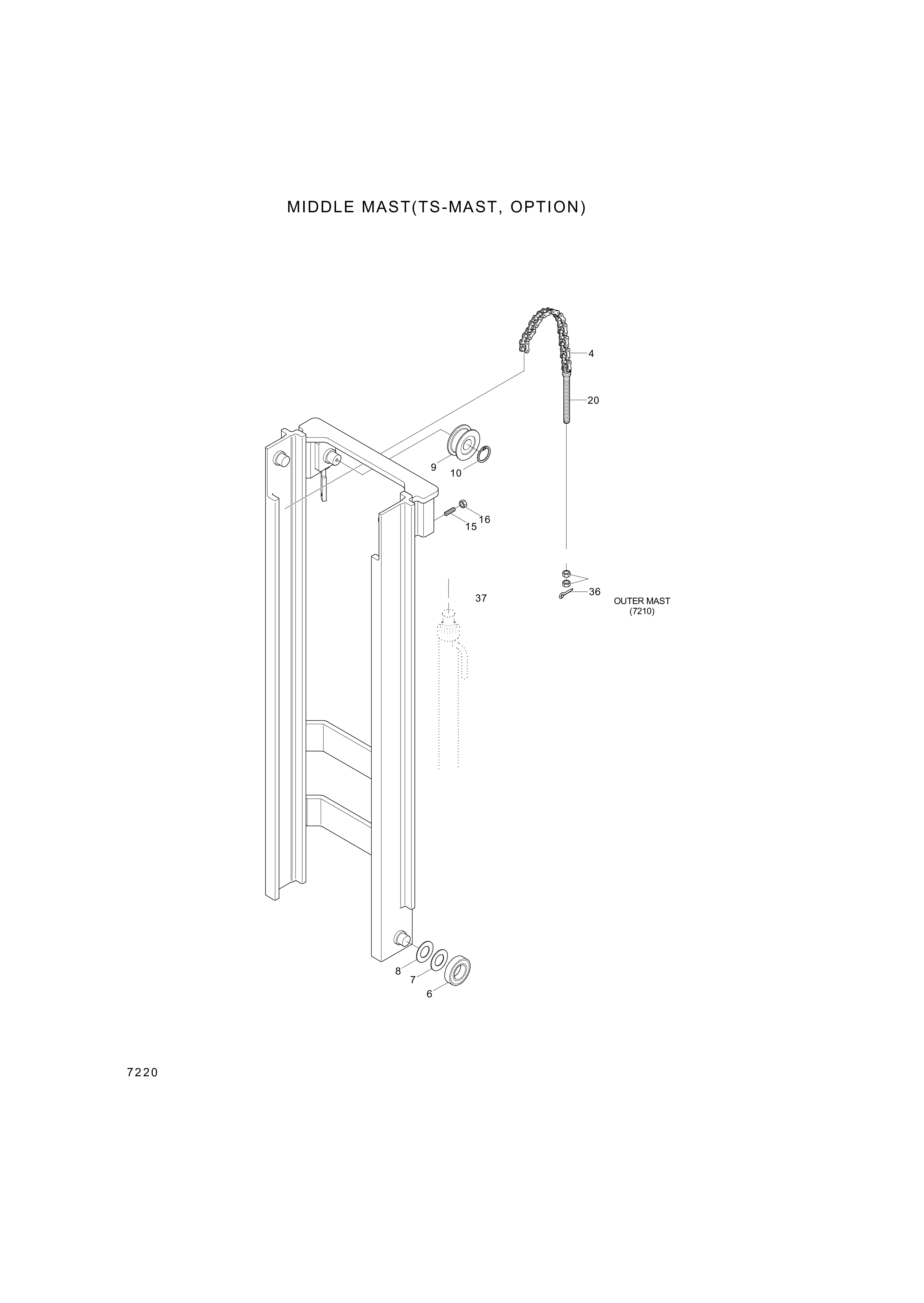 drawing for Hyundai Construction Equipment S461-320202 - PIN-SPLIT (figure 3)