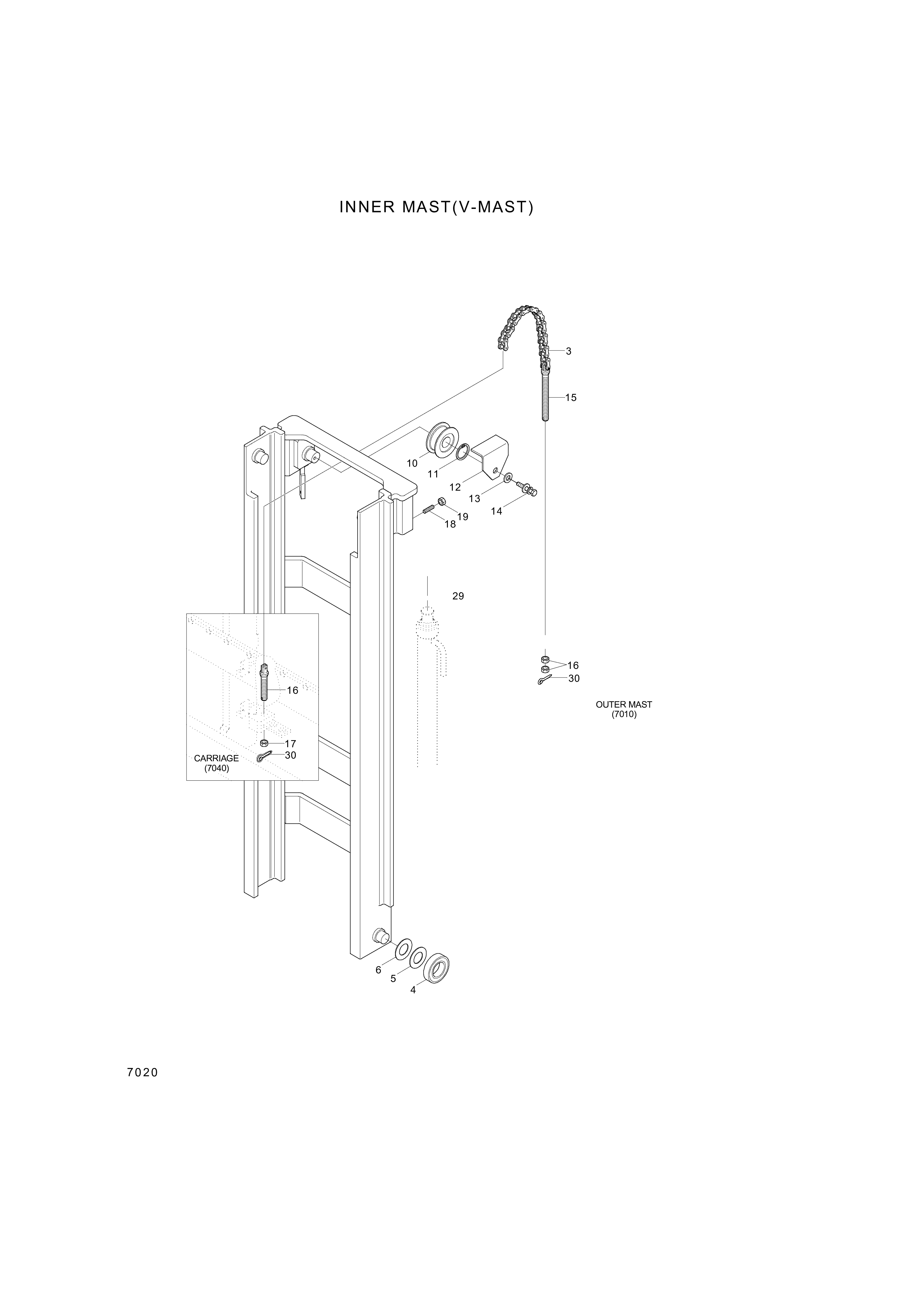 drawing for Hyundai Construction Equipment S461-320202 - PIN-SPLIT (figure 4)
