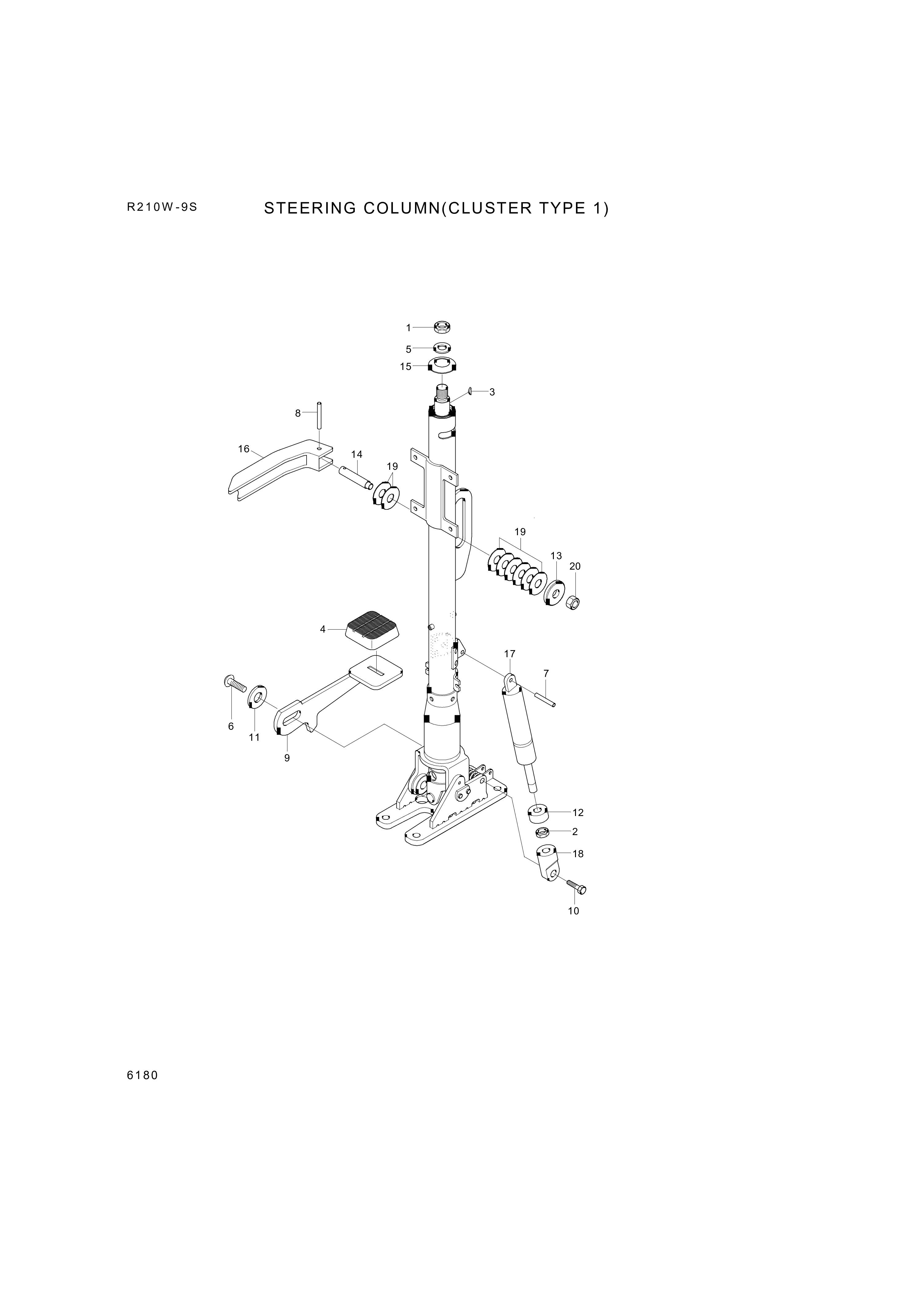 drawing for Hyundai Construction Equipment 0026-0931 - PIN (figure 1)