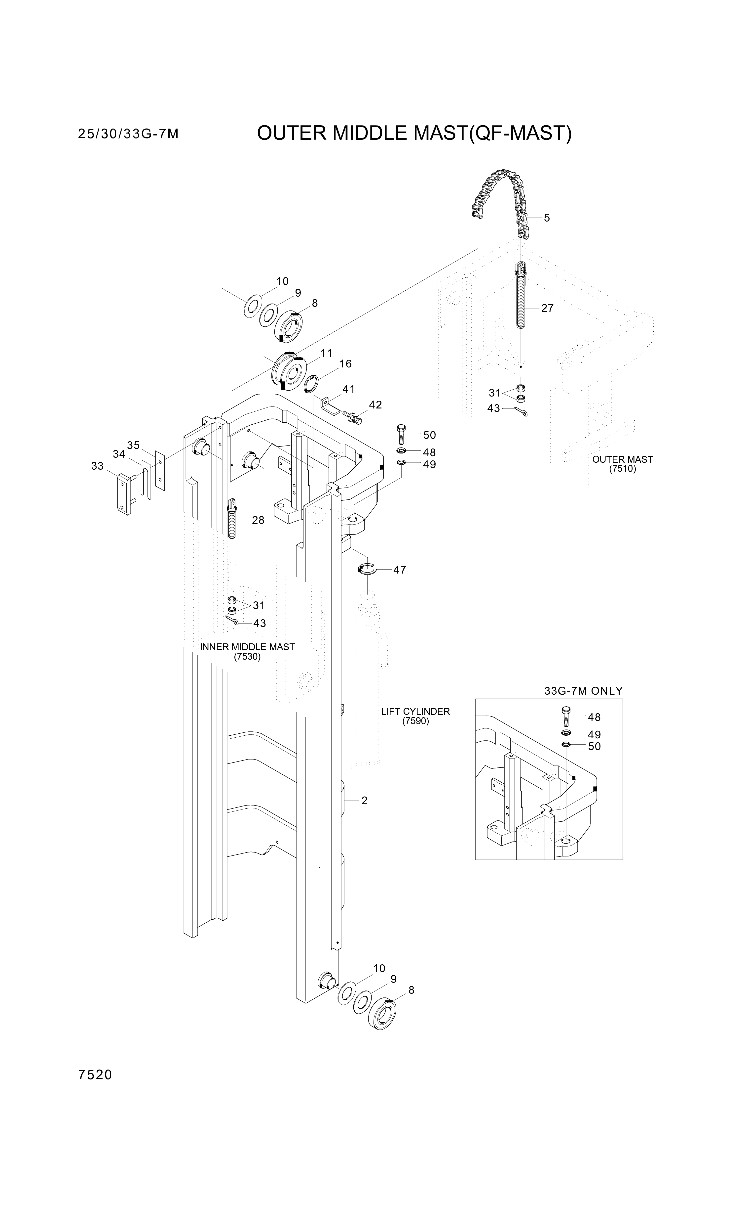 drawing for Hyundai Construction Equipment S461-500362 - PIN-SPLIT (figure 5)