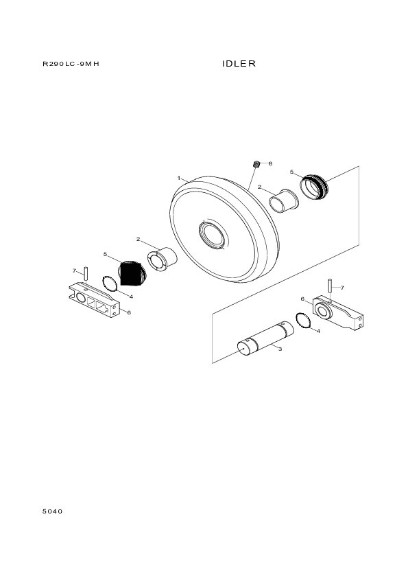drawing for Hyundai Construction Equipment 9532-08507 - O-RING, IDLER (figure 5)