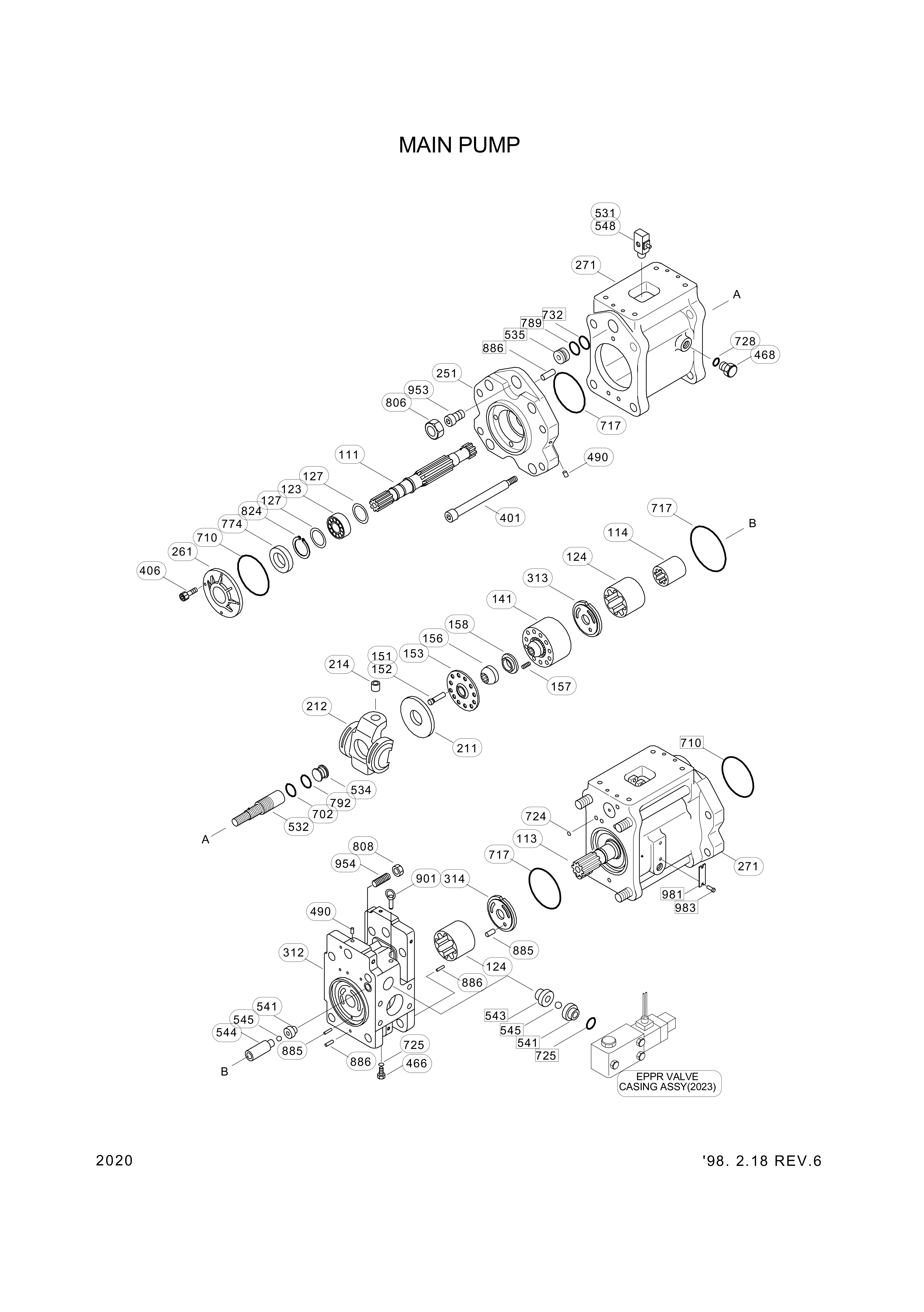 drawing for Hyundai Construction Equipment PNA6906 - BEARING-NEEDLE (figure 1)