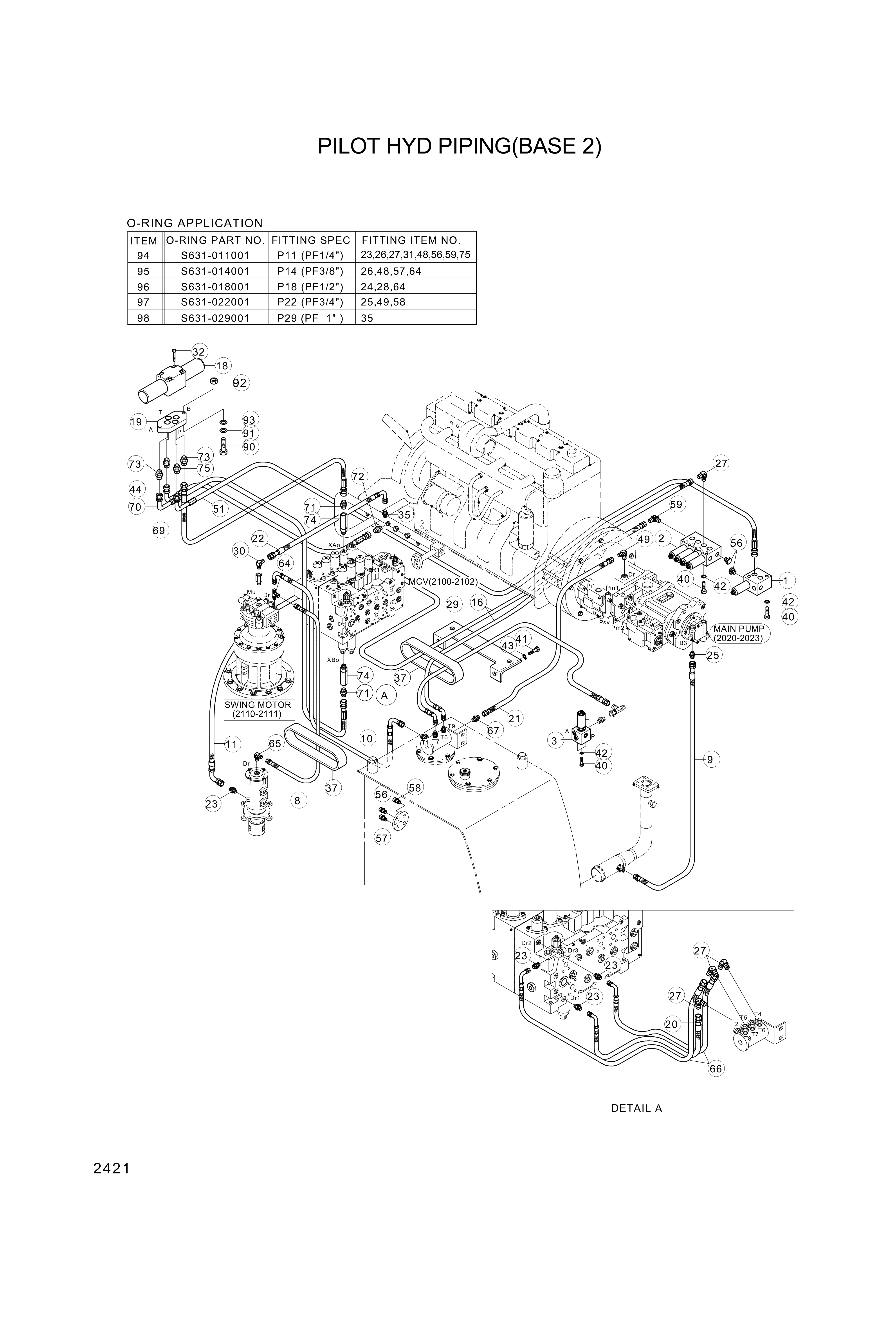 drawing for Hyundai Construction Equipment S631-029001 - O-RING (figure 5)
