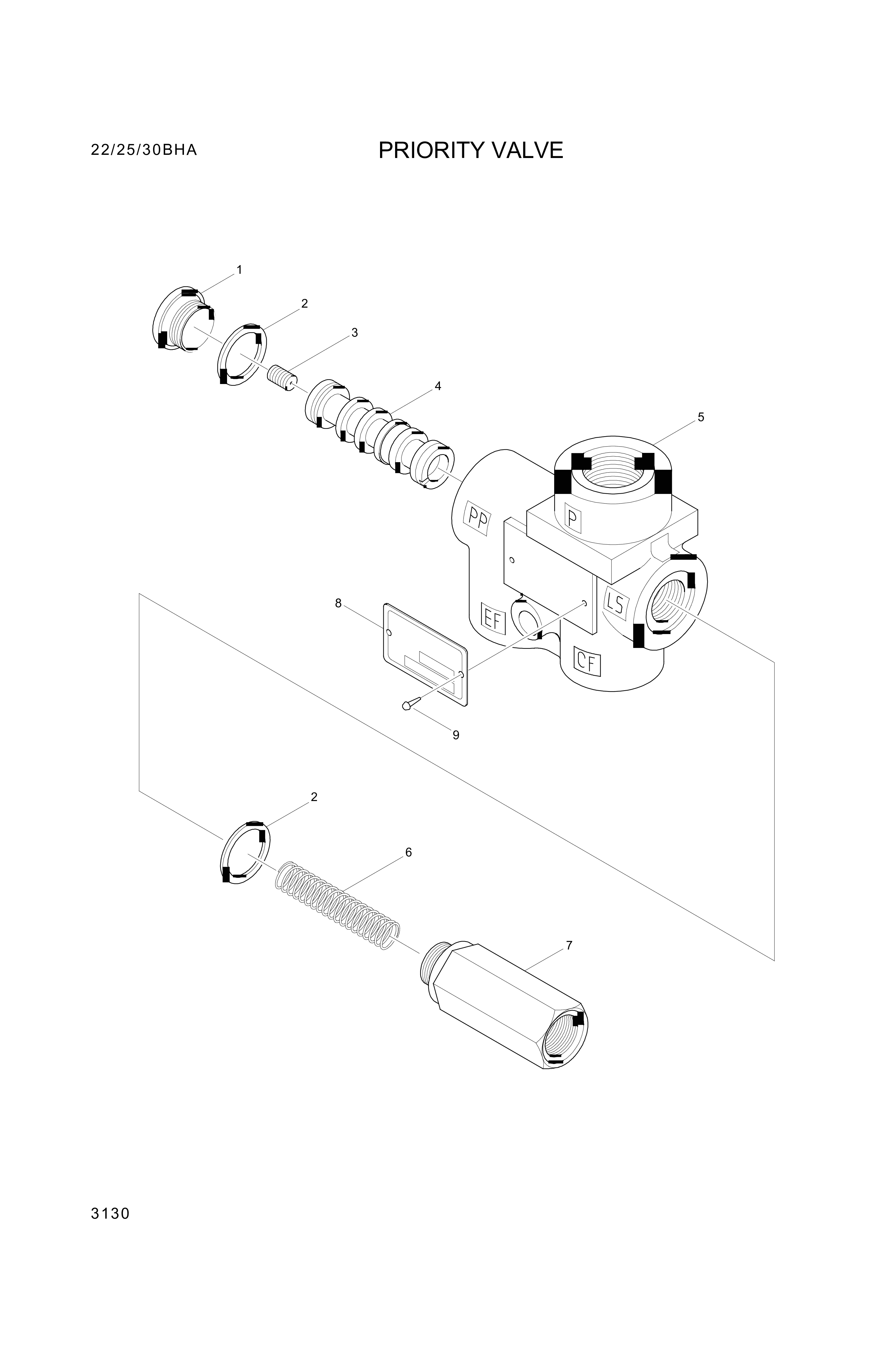 drawing for Hyundai Construction Equipment YUBS-00323 - ORIFICE (figure 1)