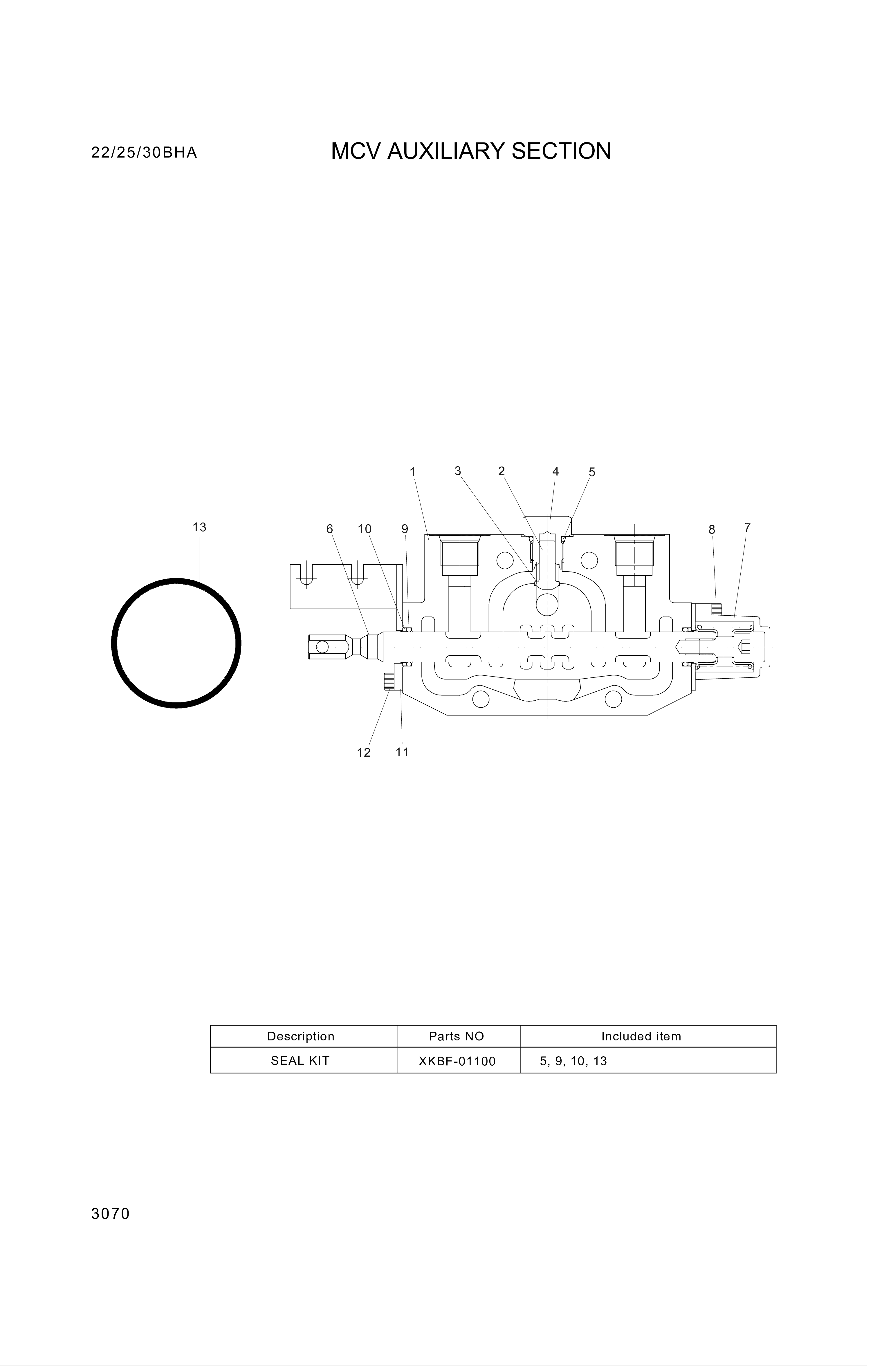 drawing for Hyundai Construction Equipment 00RBP15 - O-RING (figure 4)
