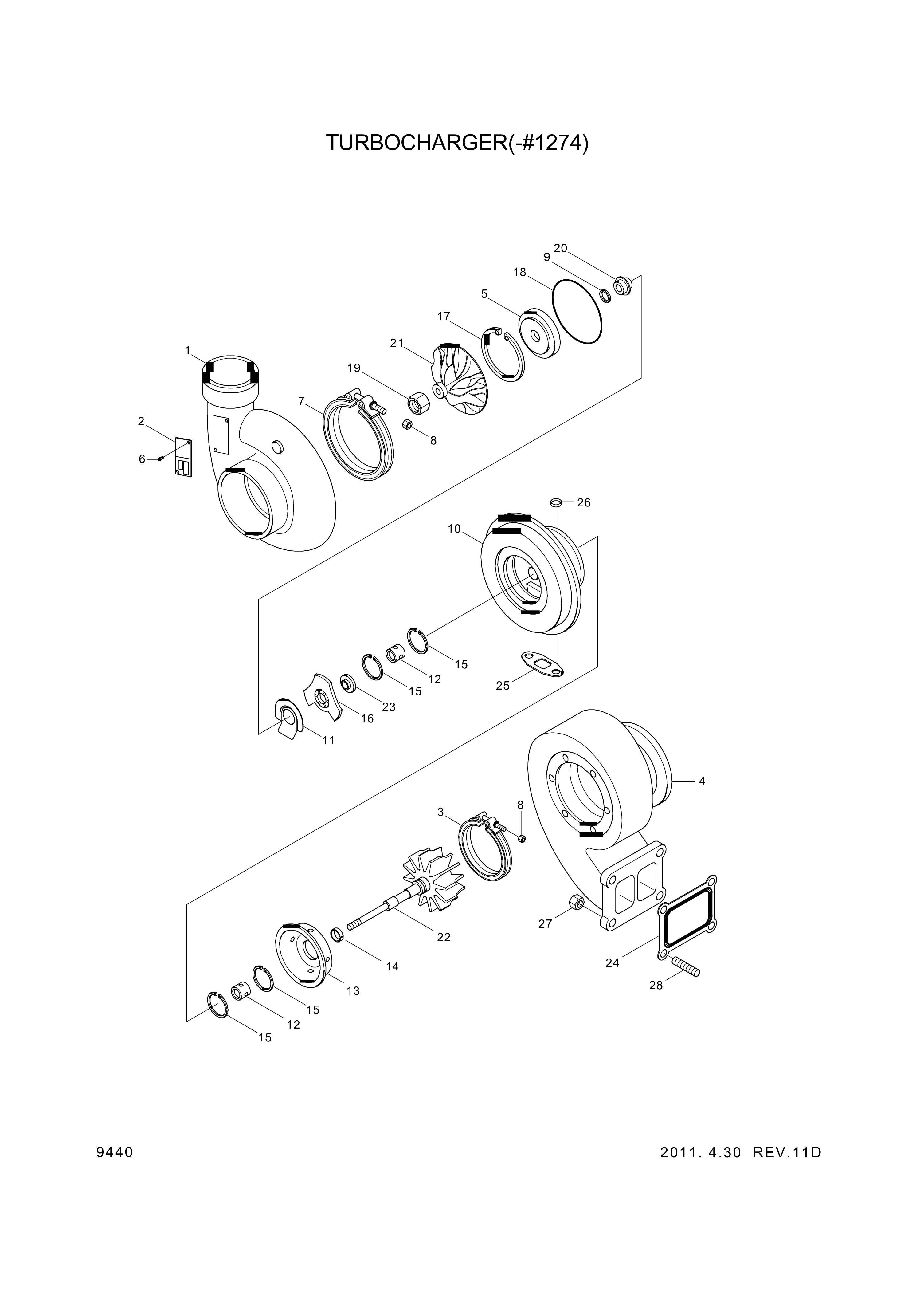 drawing for Hyundai Construction Equipment YUBP-05478 - SEAL-SPILT (figure 1)