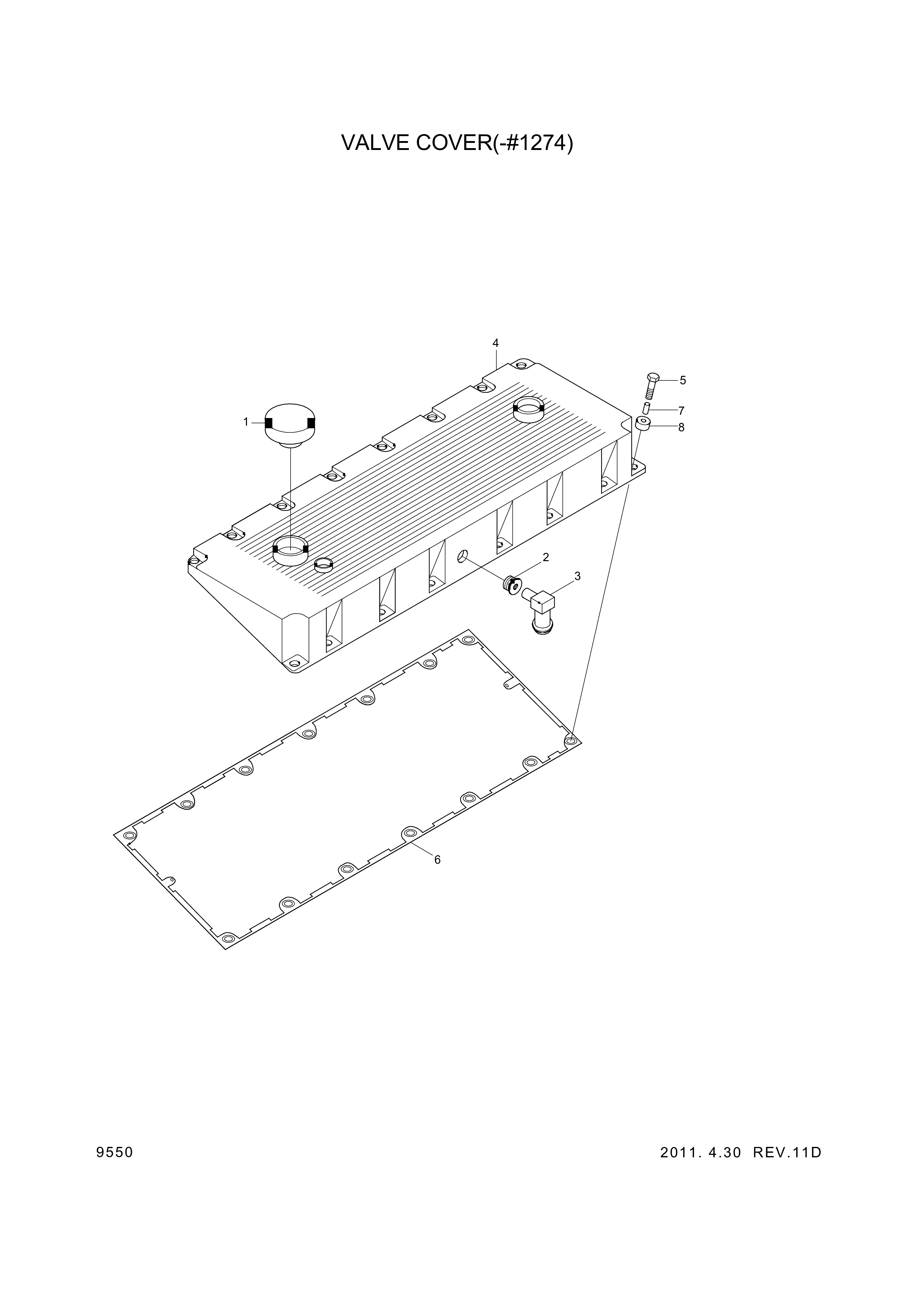 drawing for Hyundai Construction Equipment 4071224 - CAP-FILLER (figure 1)