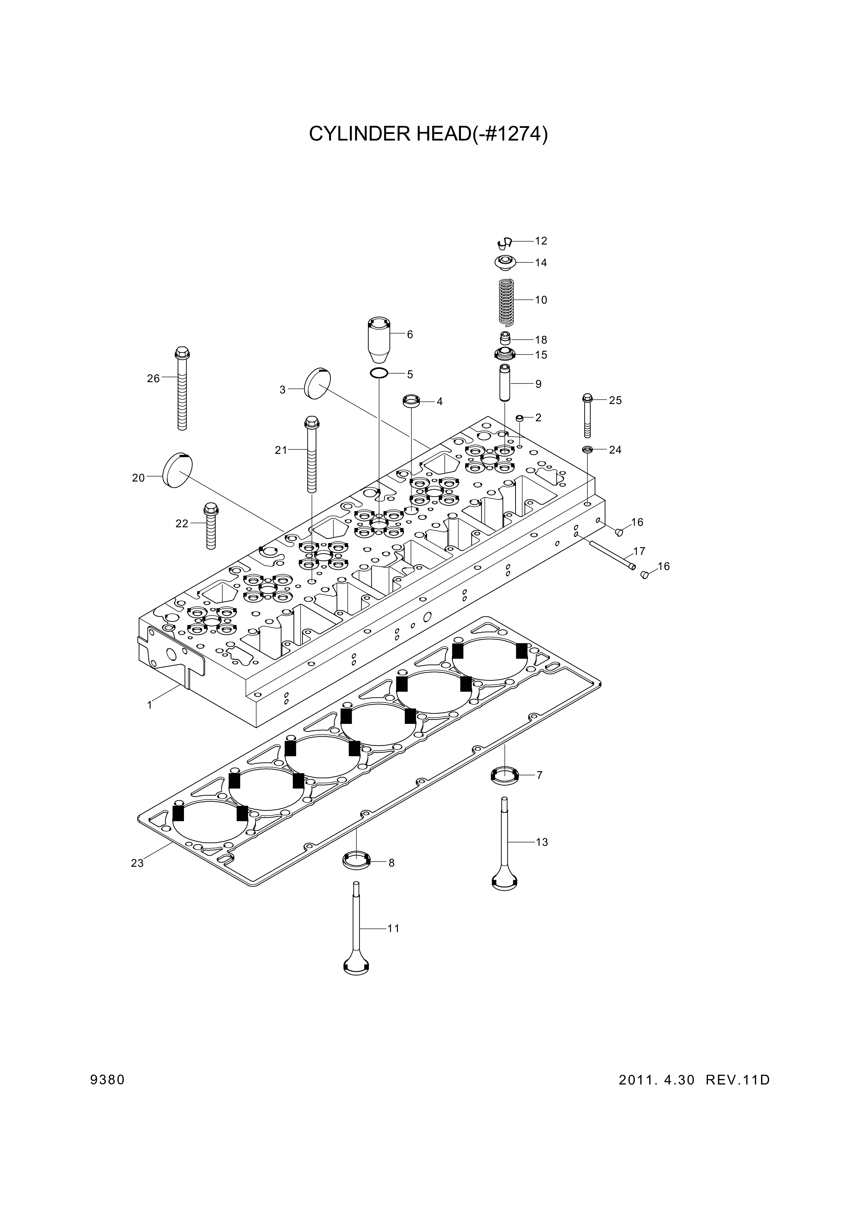 drawing for Hyundai Construction Equipment YUBP-05020 - ROCKER-VALVE (figure 1)