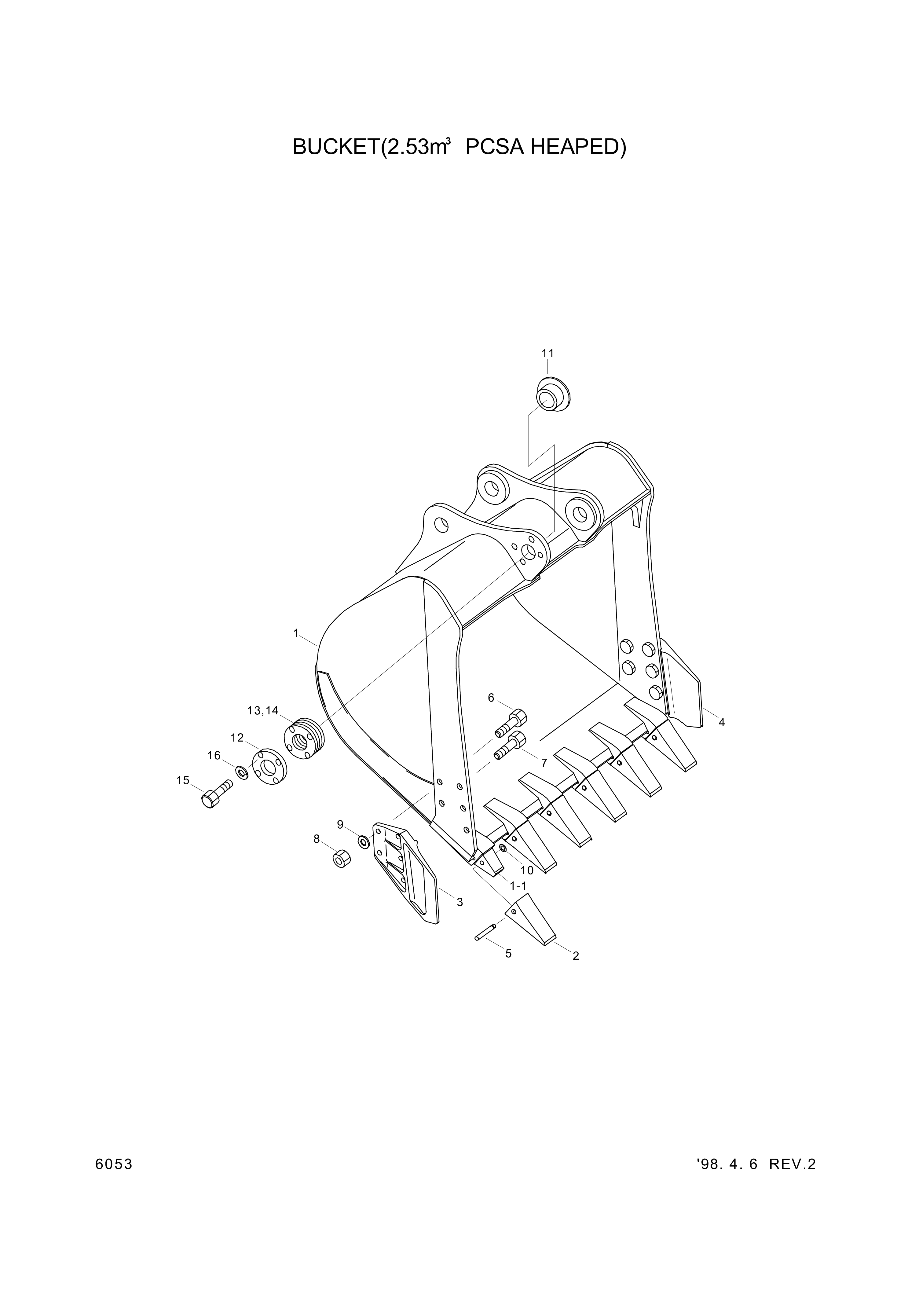 drawing for Hyundai Construction Equipment 61E7-0104 - BUSHING-PIN