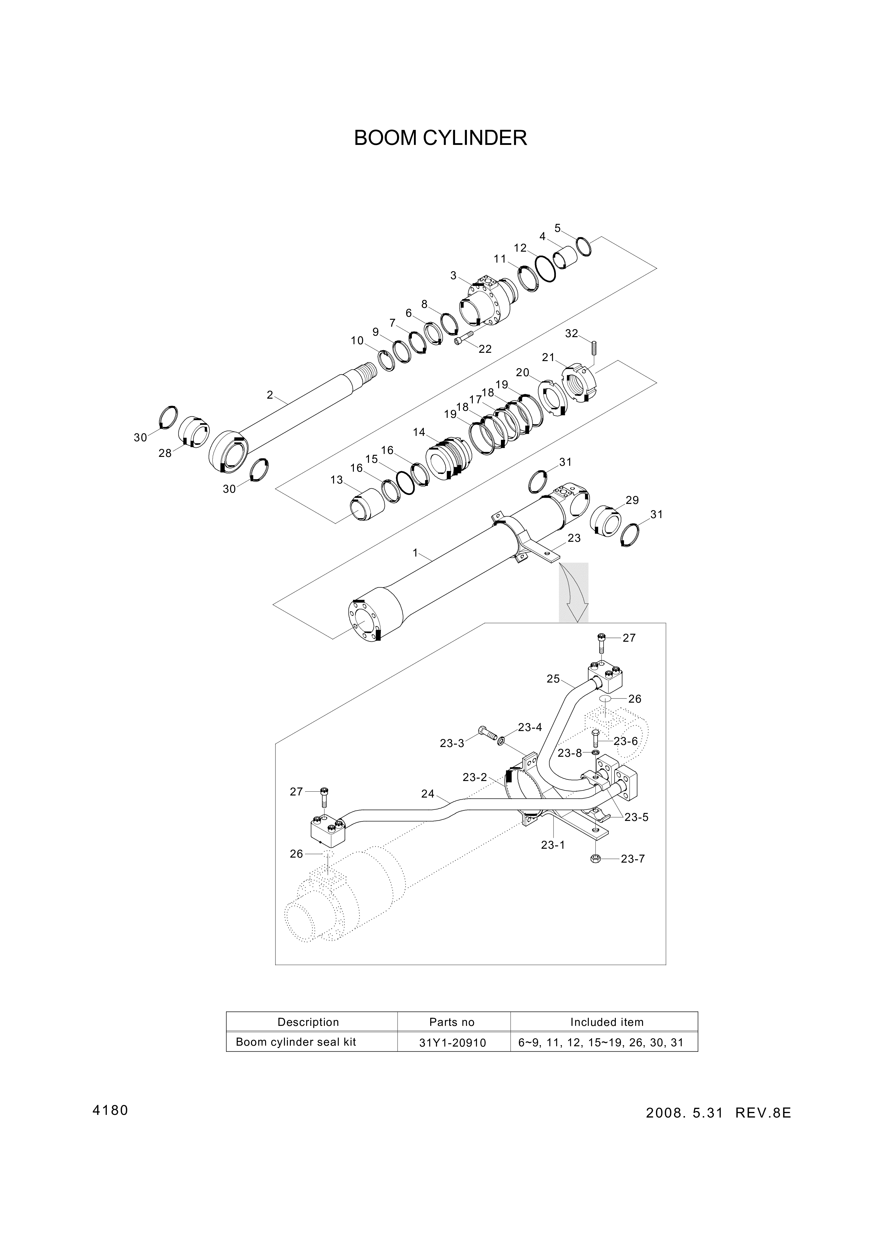 drawing for Hyundai Construction Equipment XCAV-00018 - RING-DUST (figure 1)