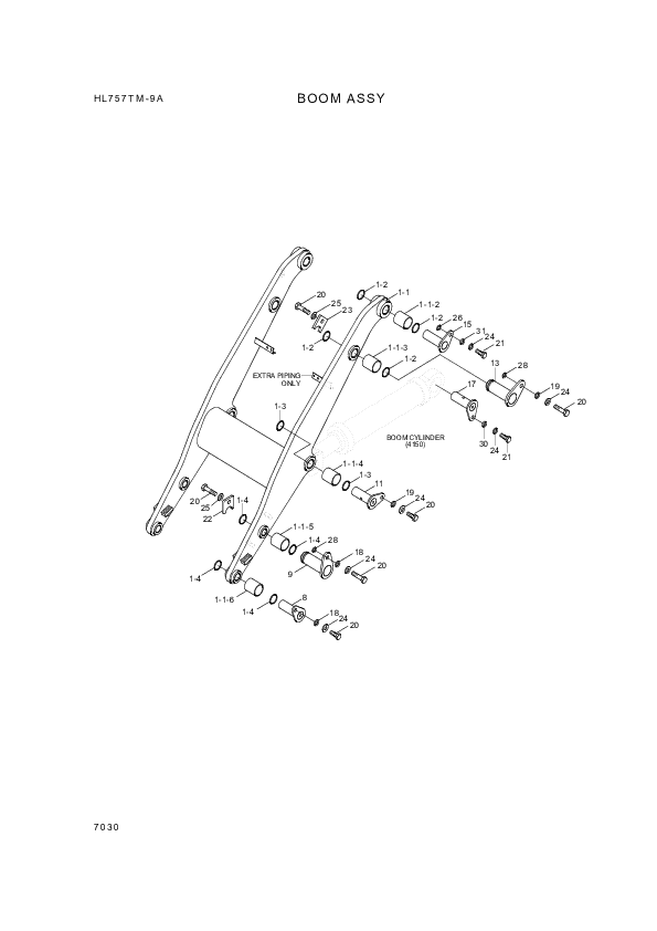 drawing for Hyundai Construction Equipment 61LD-10500 - BUSHING-PIN