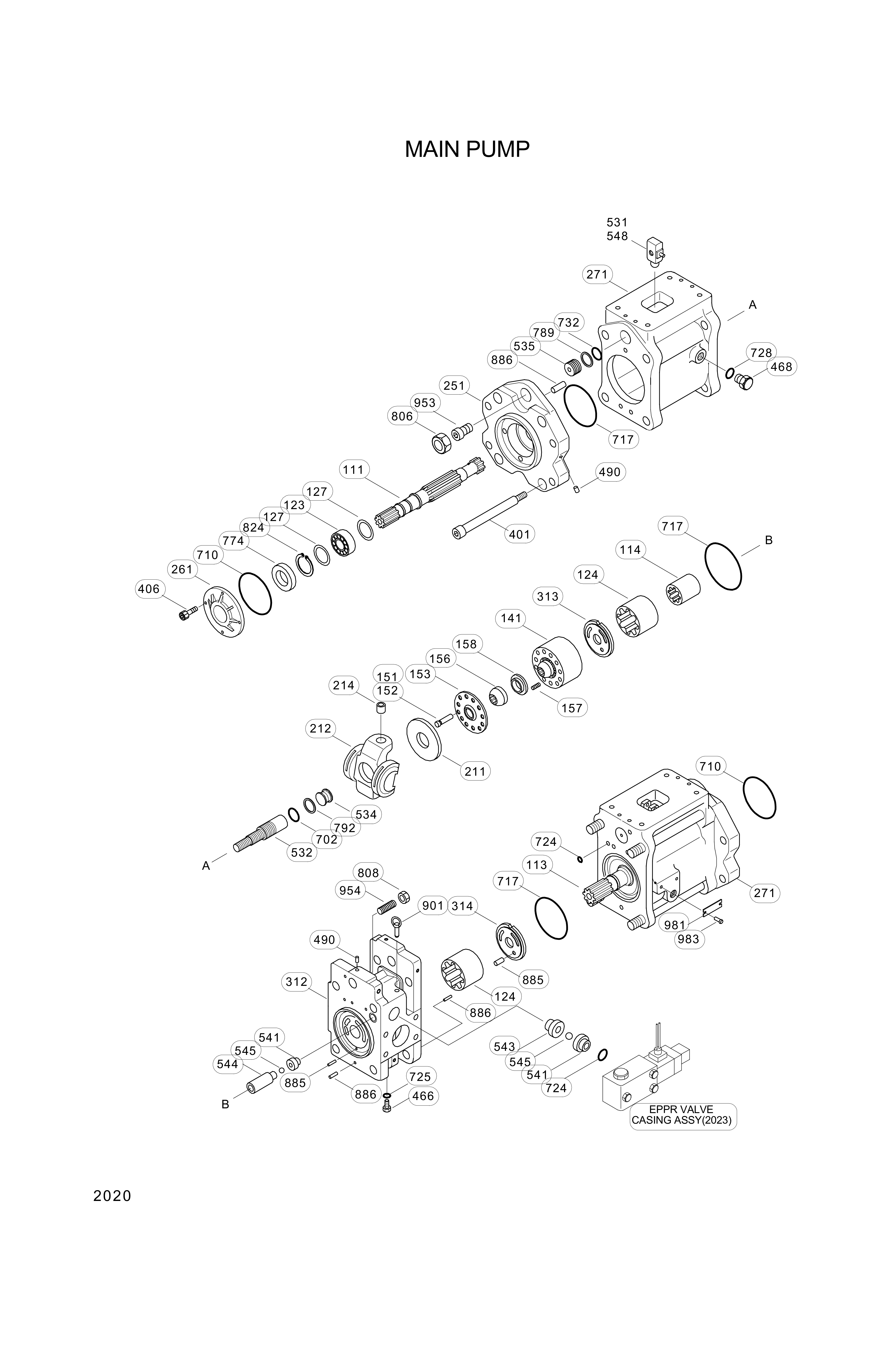 drawing for Hyundai Construction Equipment PTCV40V* - SEAL (figure 3)