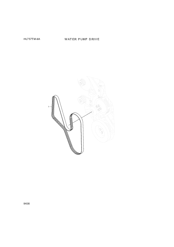 drawing for Hyundai Construction Equipment YUBP-05206 - BELT-FAN (figure 1)