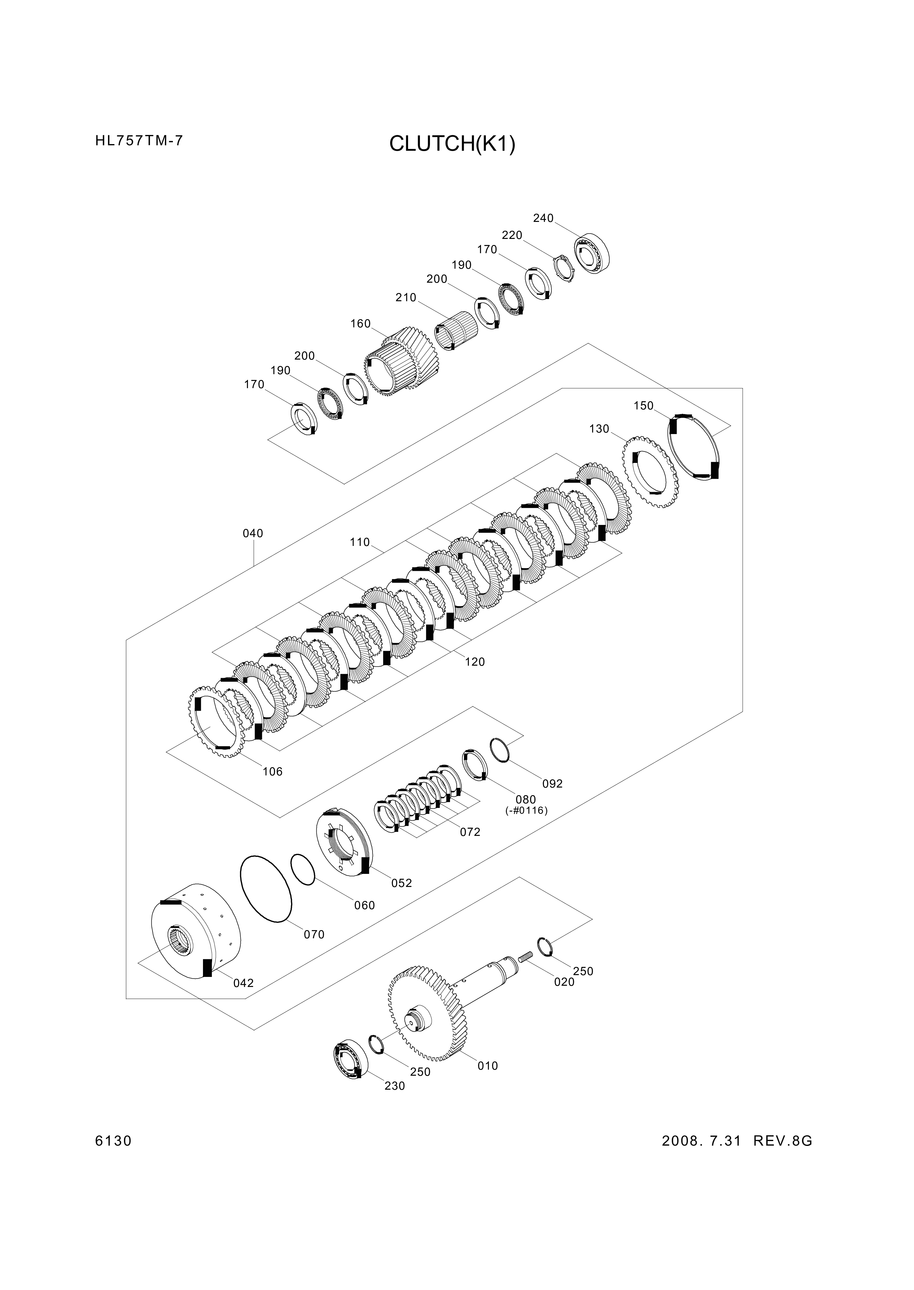 drawing for Hyundai Construction Equipment ZGAQ-00823 - IDLER-CLUTCH (figure 4)