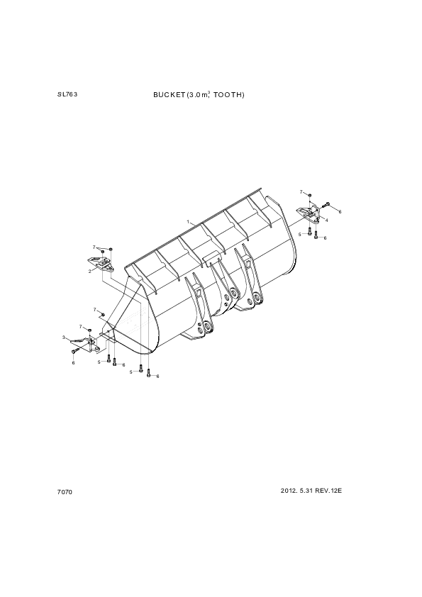 drawing for Hyundai Construction Equipment S208-221003 - NUT-HEX (figure 3)