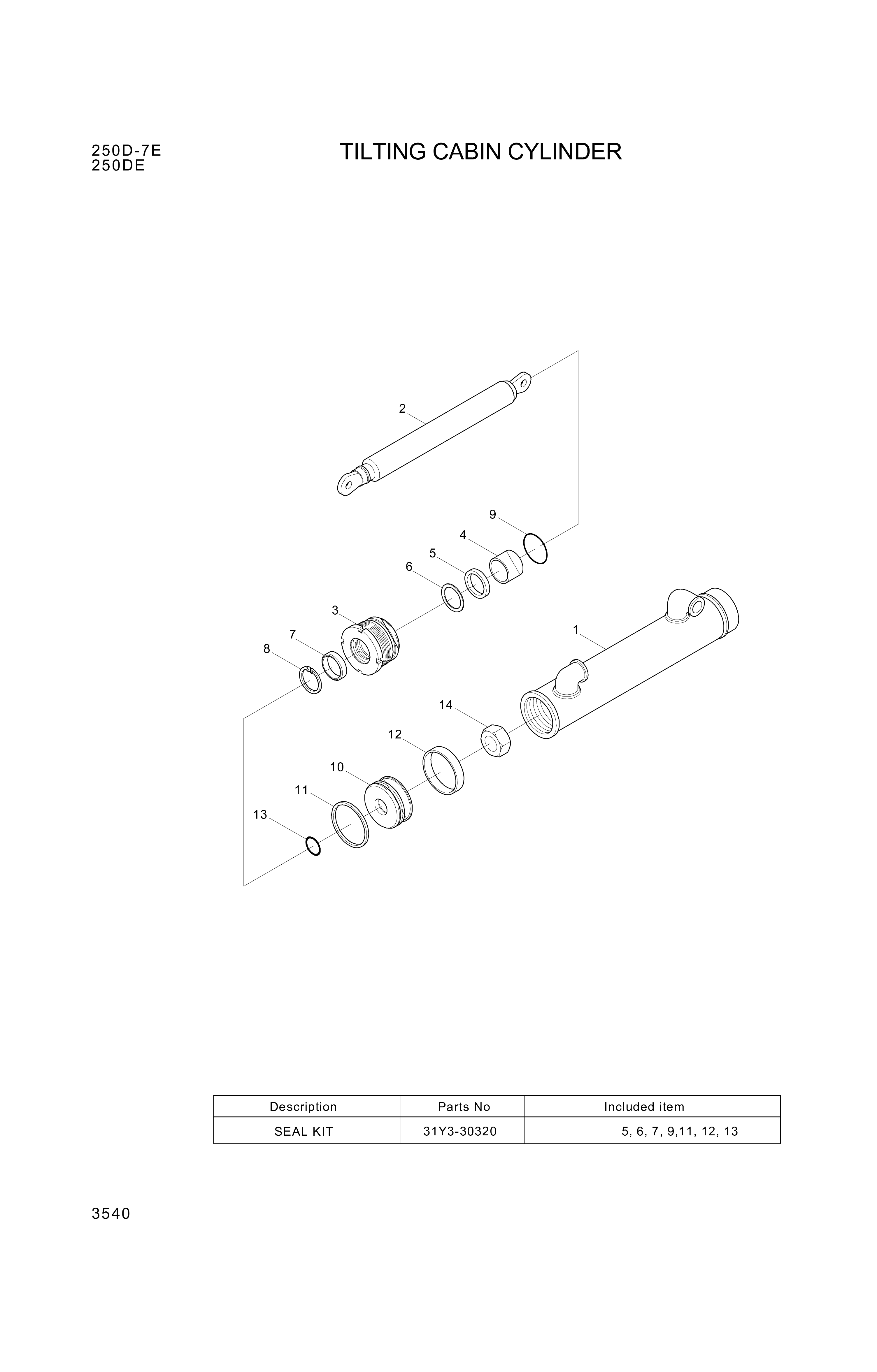 drawing for Hyundai Construction Equipment 07000-13025 - O-RING (figure 5)
