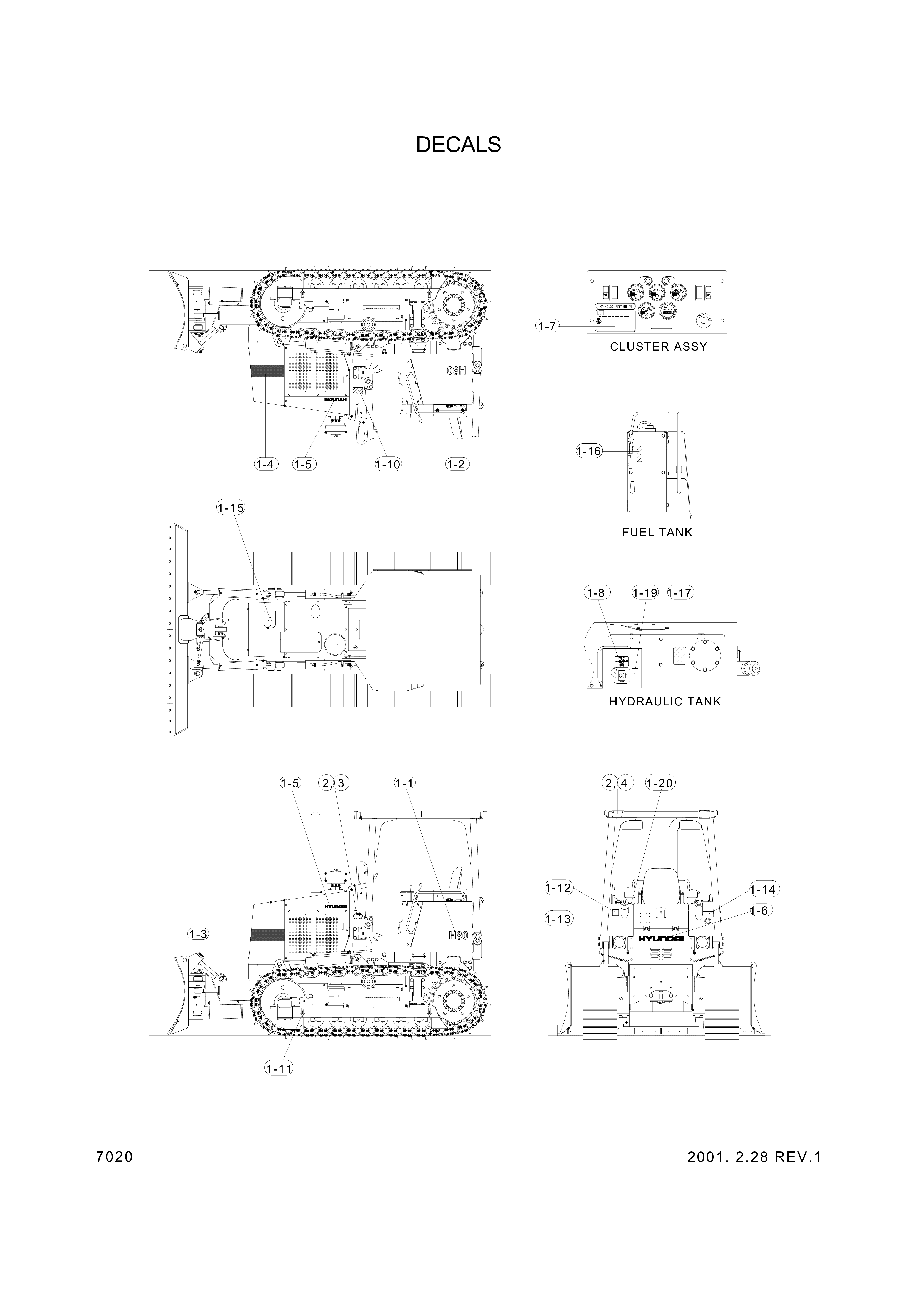 drawing for Hyundai Construction Equipment 95D1-00210 - CONTROL-HYD (figure 1)