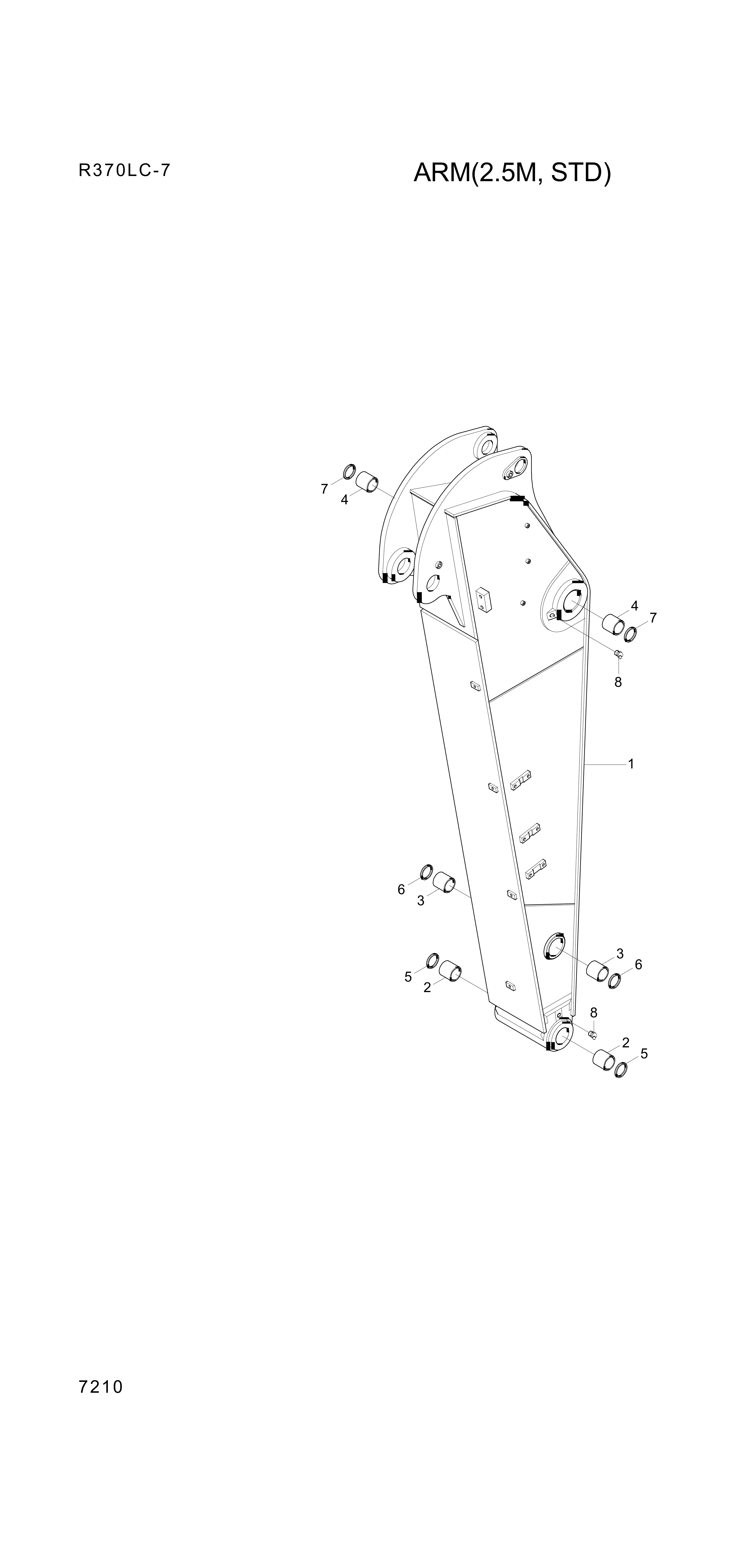 drawing for Hyundai Construction Equipment 61EN-17130 - BUSHING-PIN