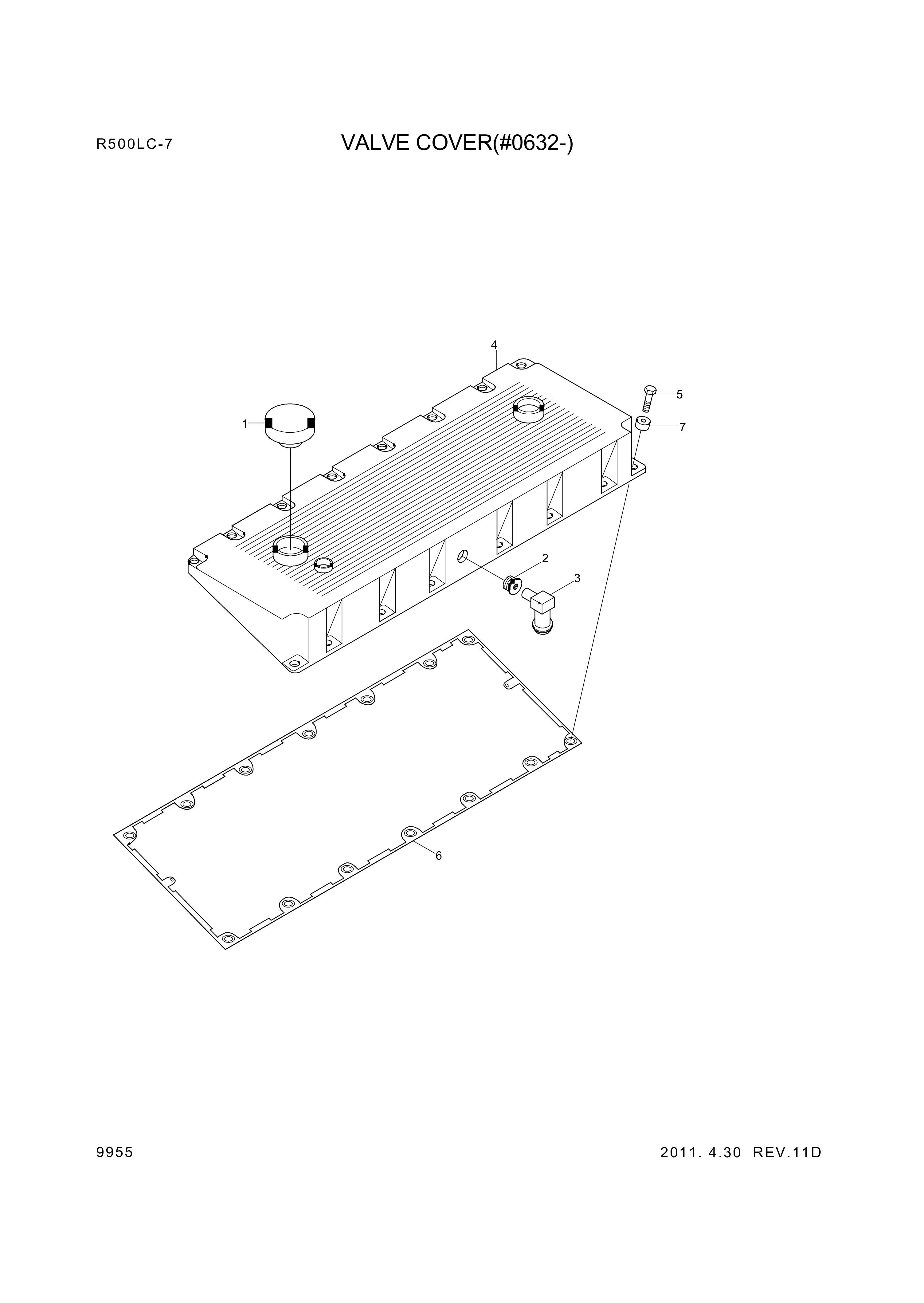 drawing for Hyundai Construction Equipment YUBP-06758 - GASKET (figure 3)