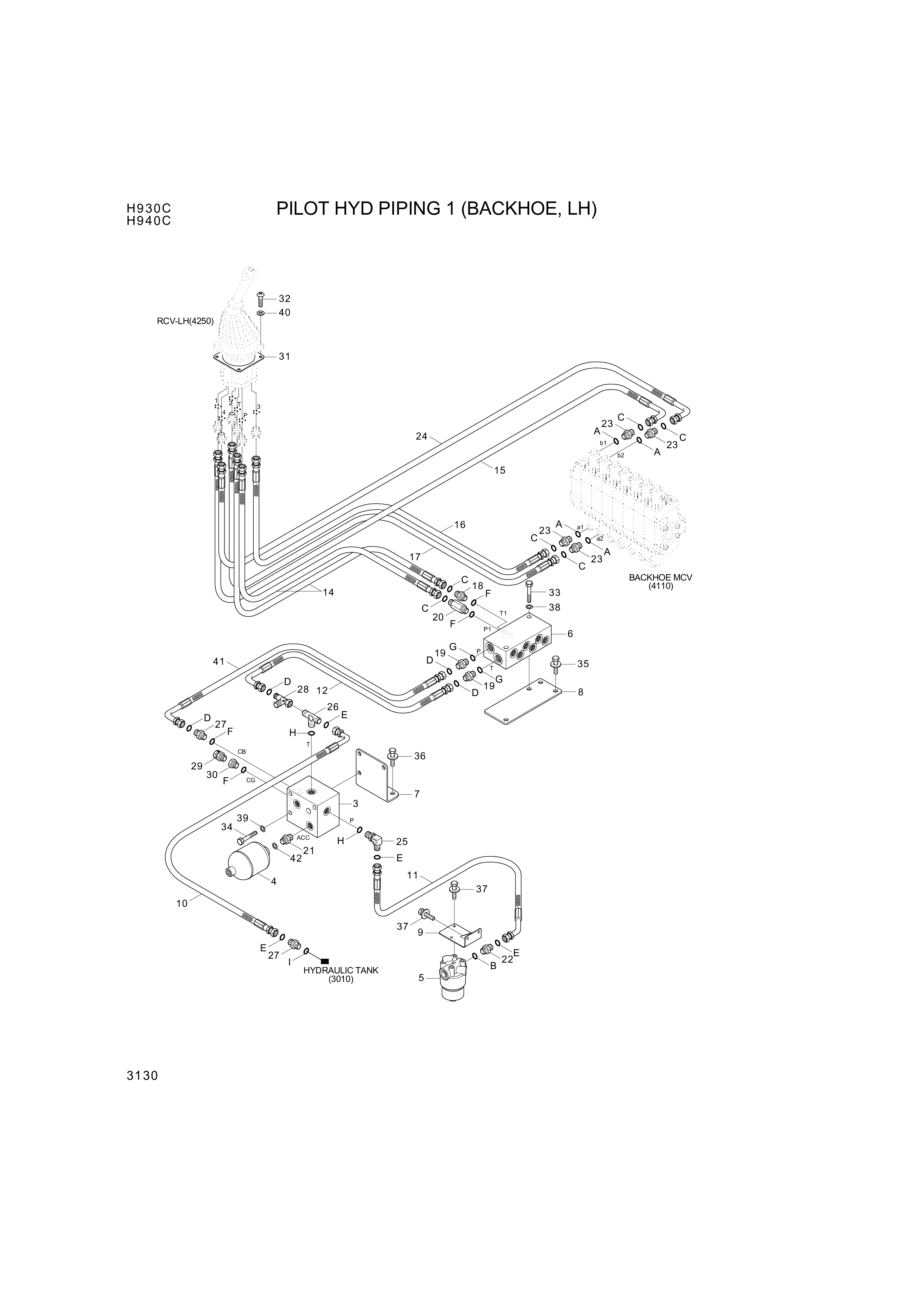 drawing for Hyundai Construction Equipment P930-082039 - HOSE ASSY-ORFS&THD (figure 1)
