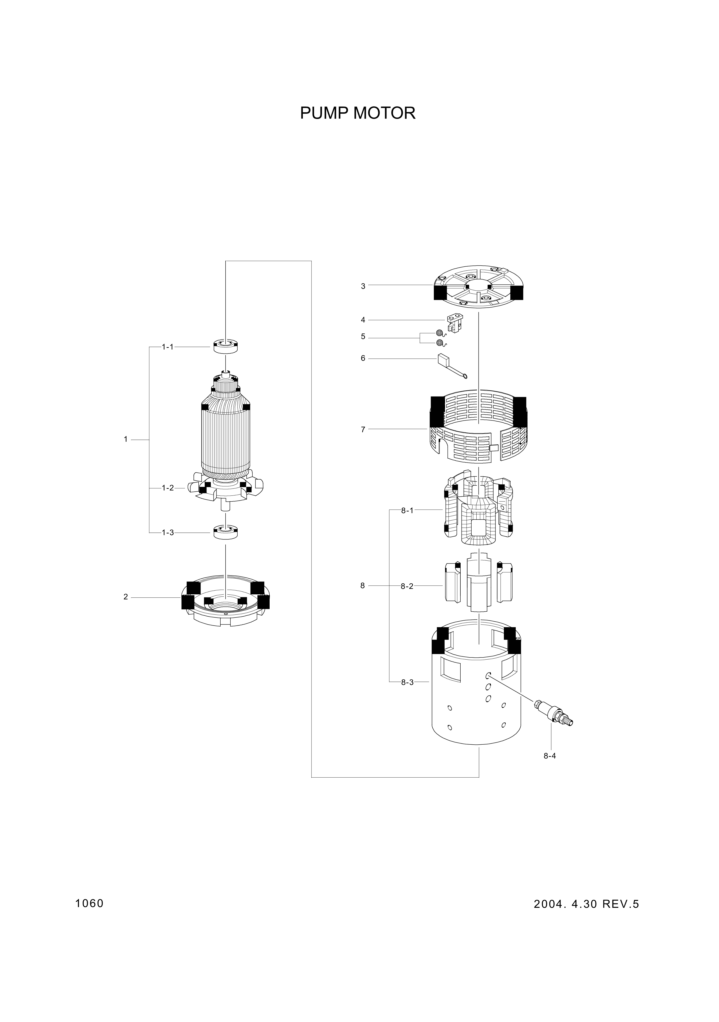 drawing for Hyundai Construction Equipment 98HP1002 - ARMATURE ASSY (figure 1)