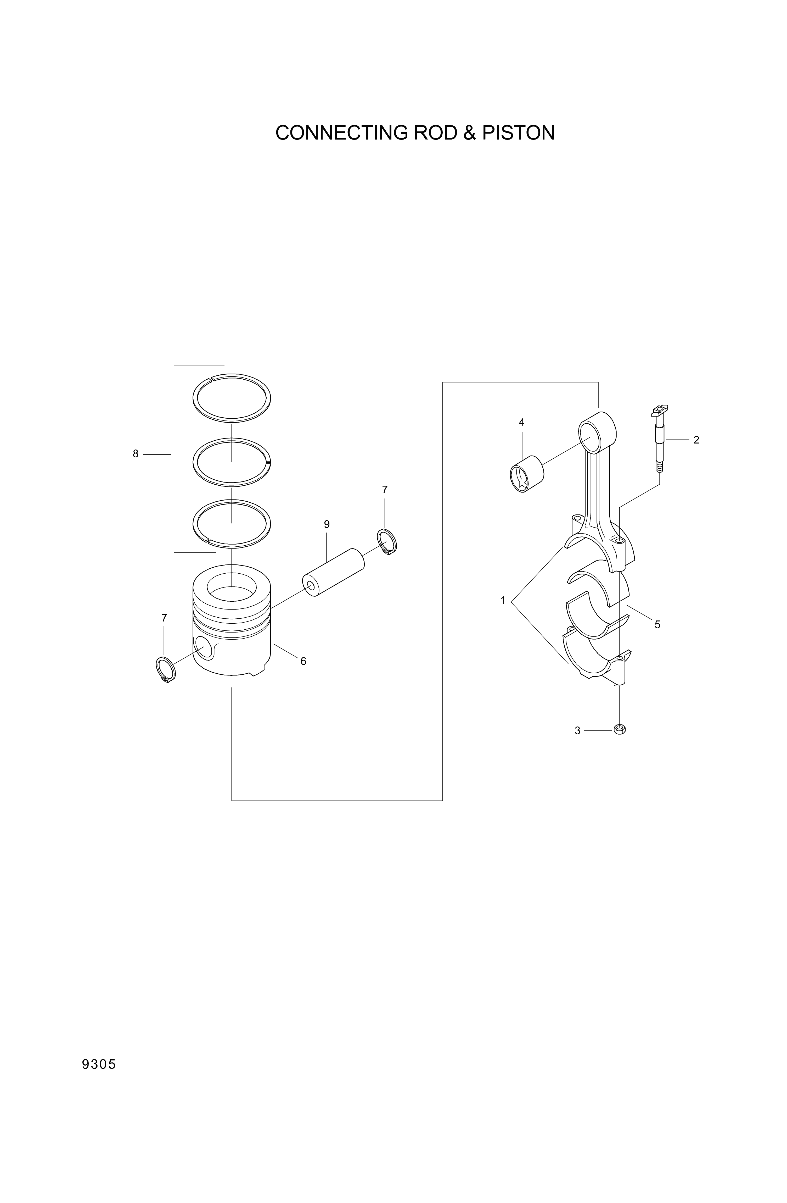 drawing for Hyundai Construction Equipment YUBP-06111 - PISTON KIT-ENG (figure 1)