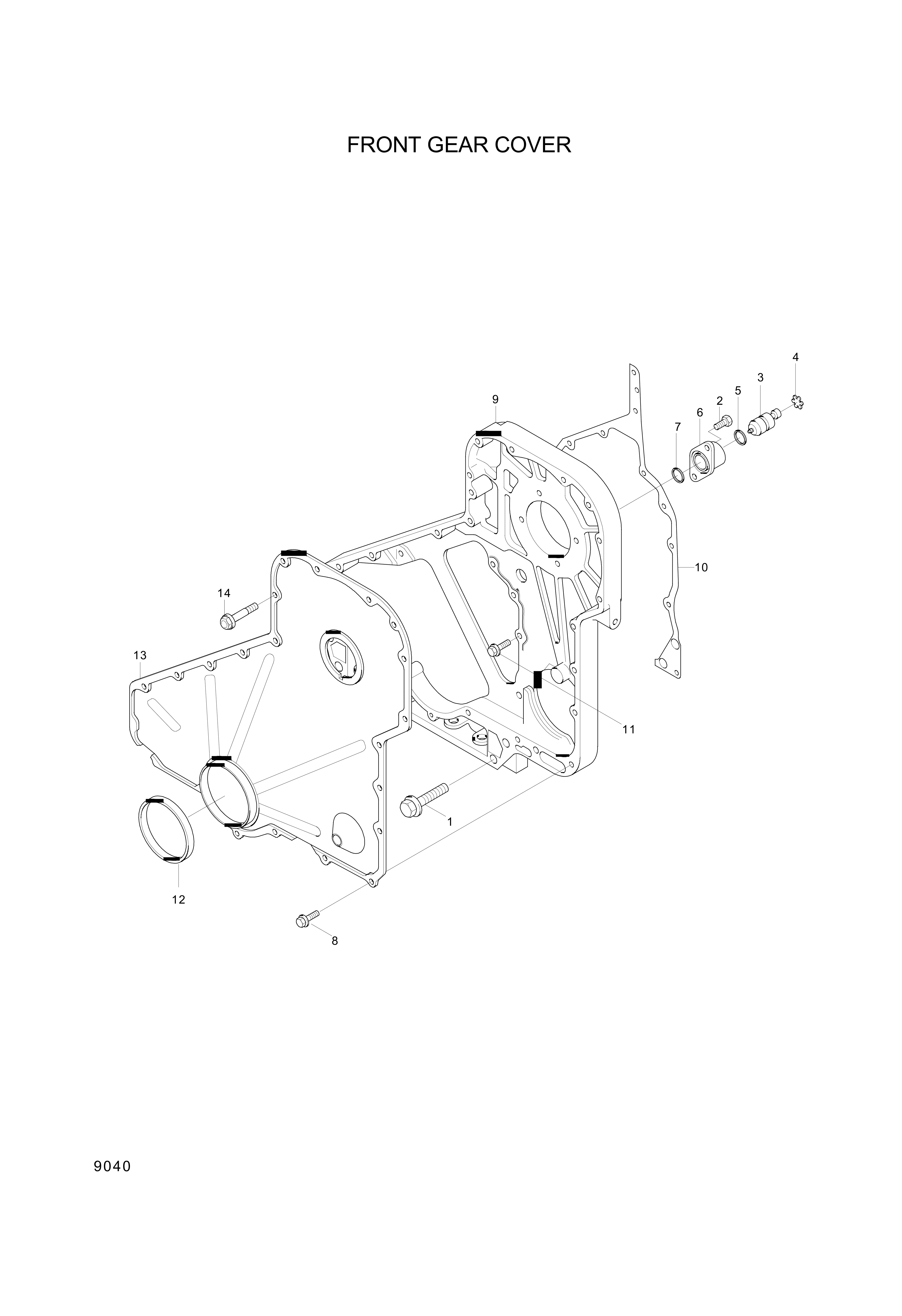 drawing for Hyundai Construction Equipment YUBP-07207 - HOUSING-TIMINGPIN (figure 4)