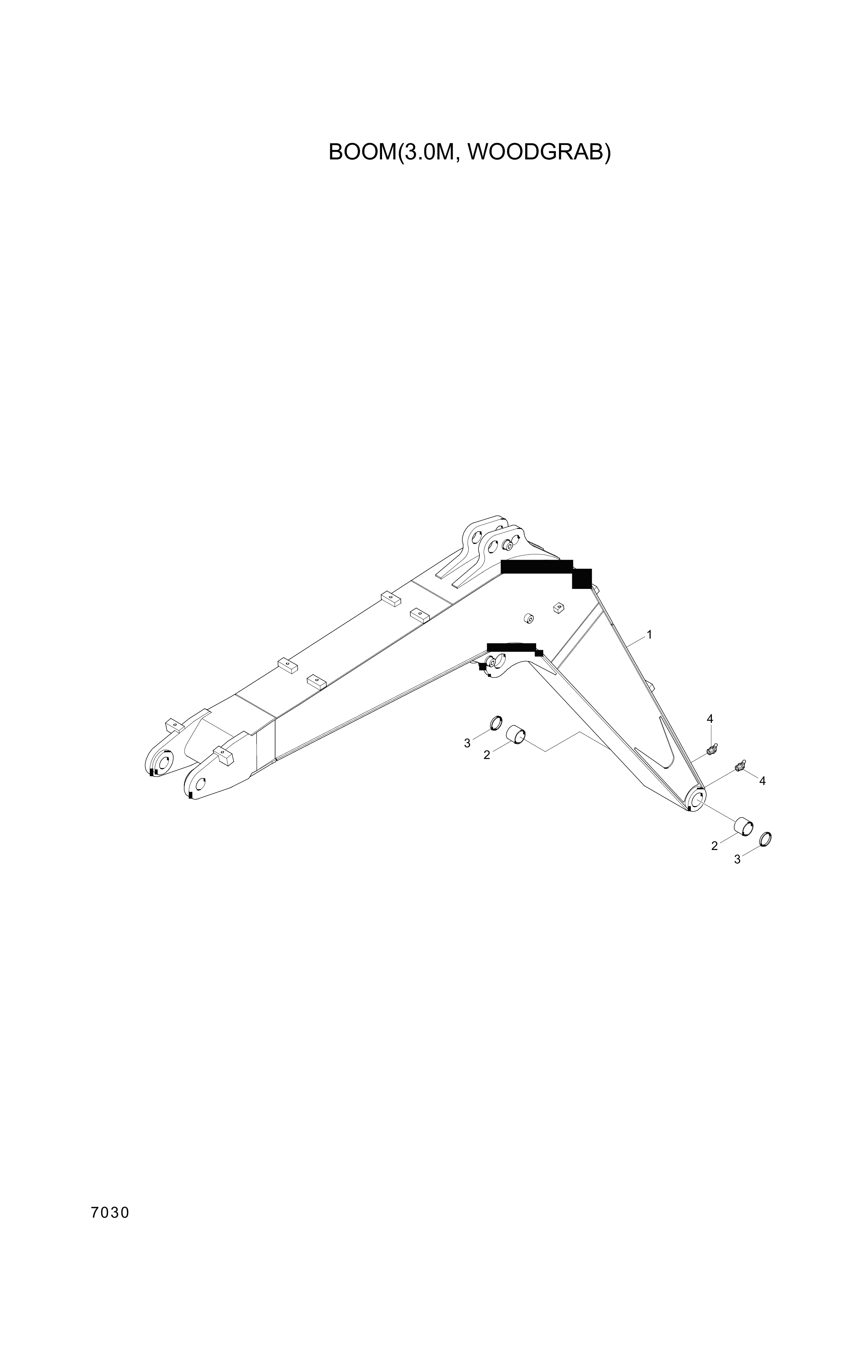 drawing for Hyundai Construction Equipment 61M7-10010 - BUSHING-PIN