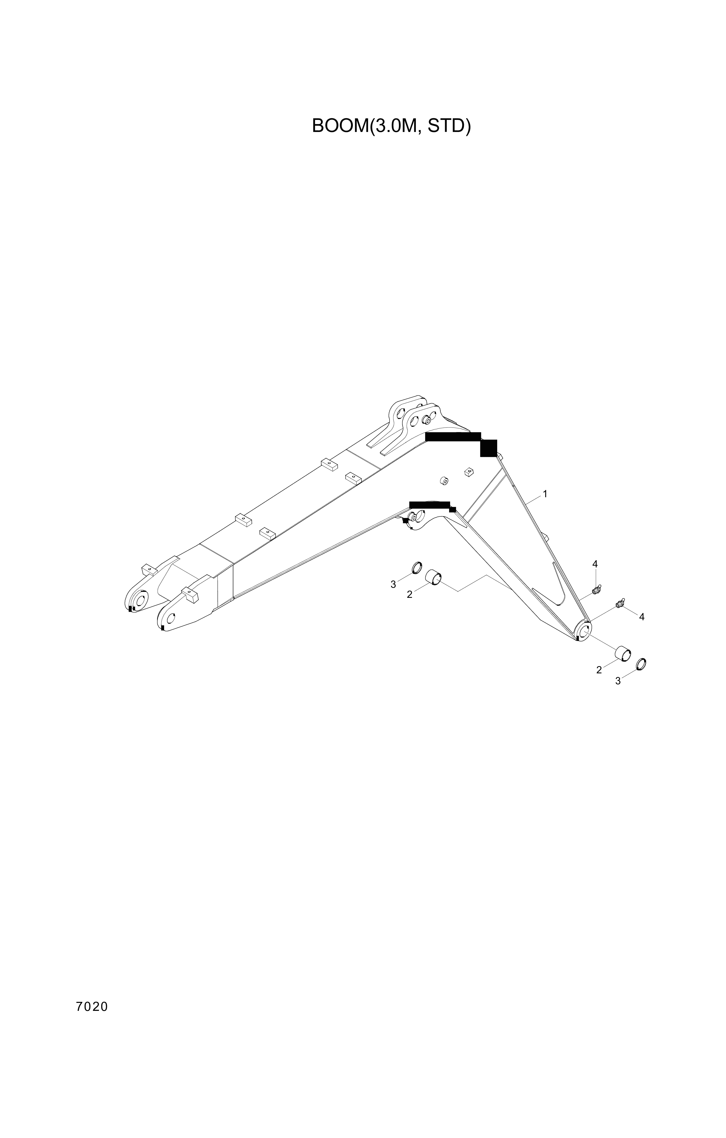 drawing for Hyundai Construction Equipment 61M7-10010 - BUSHING-PIN