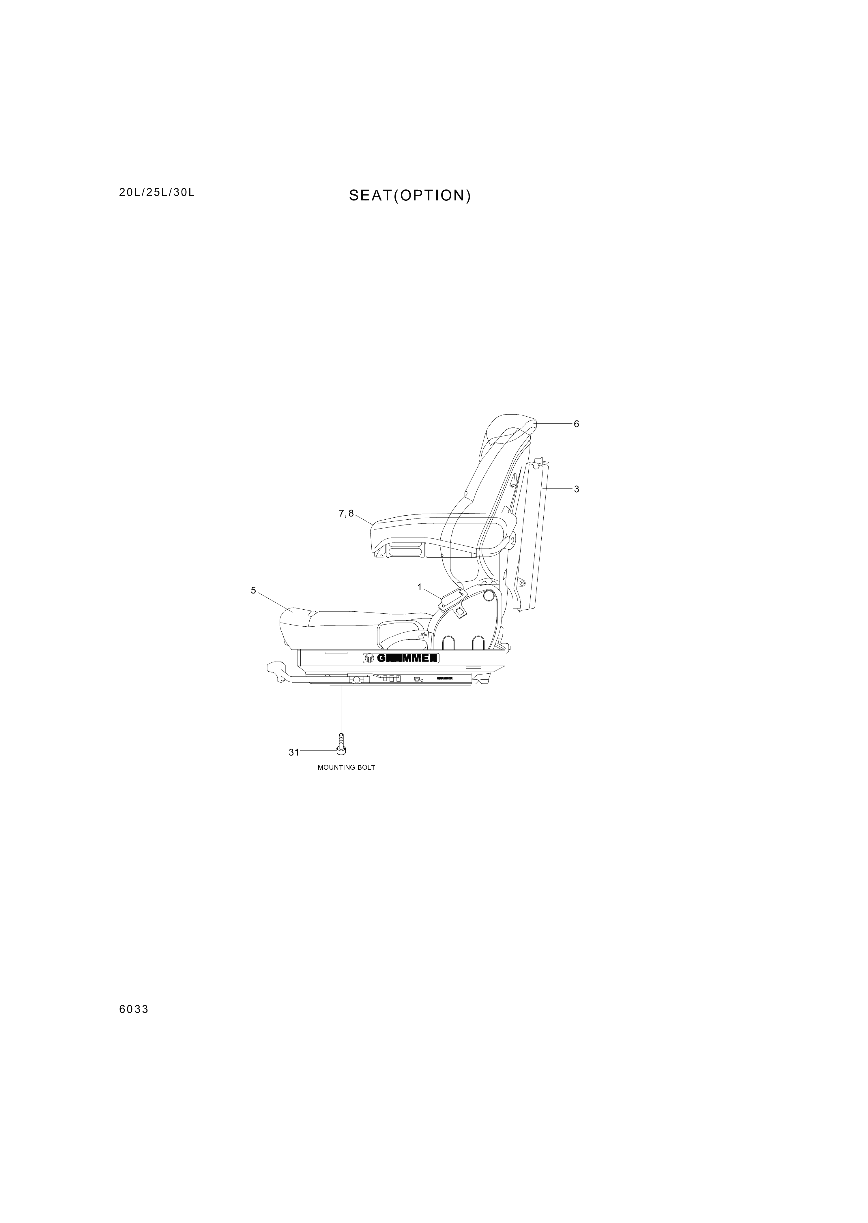 drawing for Hyundai Construction Equipment 1079670 - Armrest- Rh (figure 5)