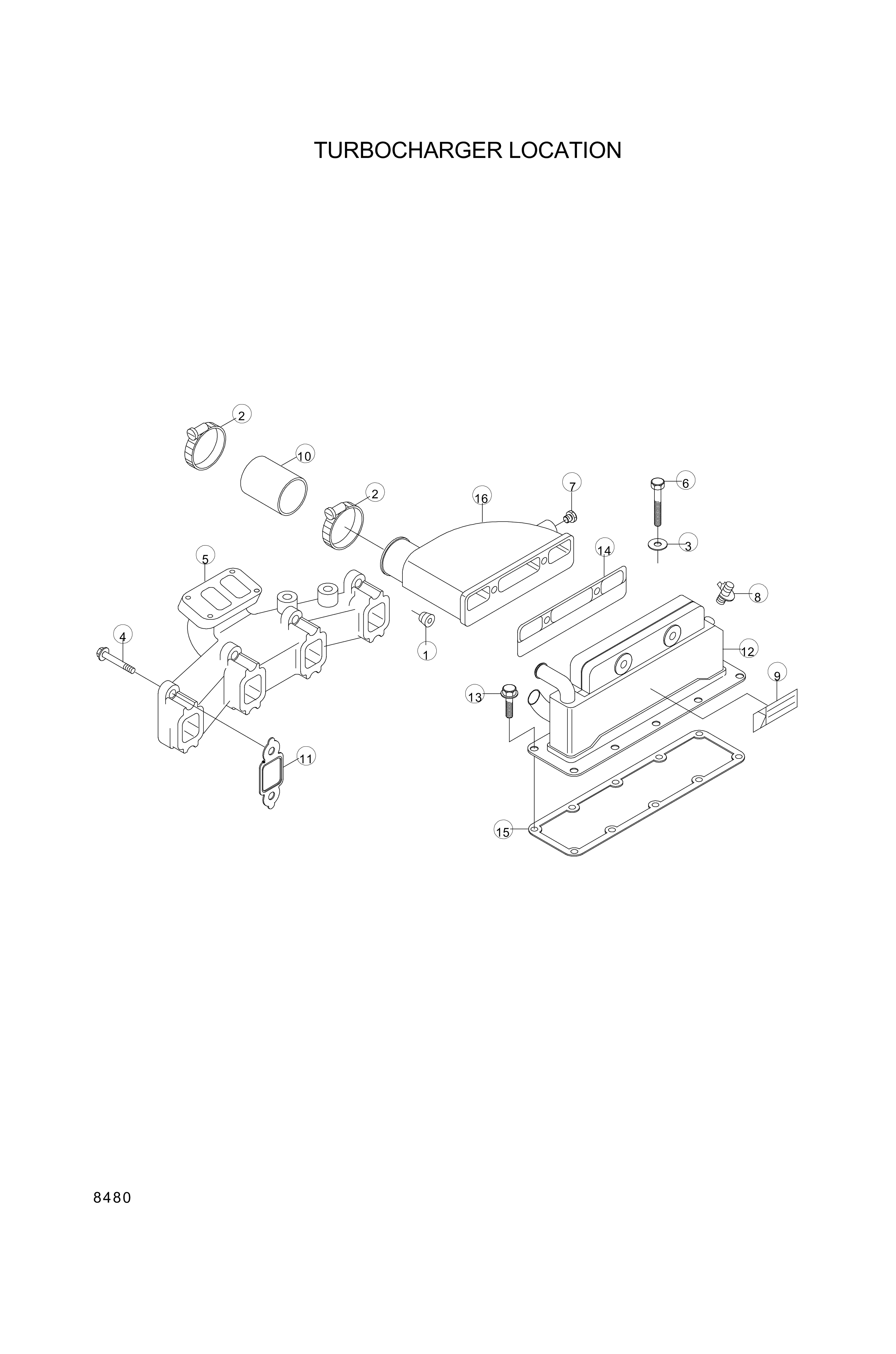 drawing for Hyundai Construction Equipment YUBP-07185 - GASKET (figure 2)