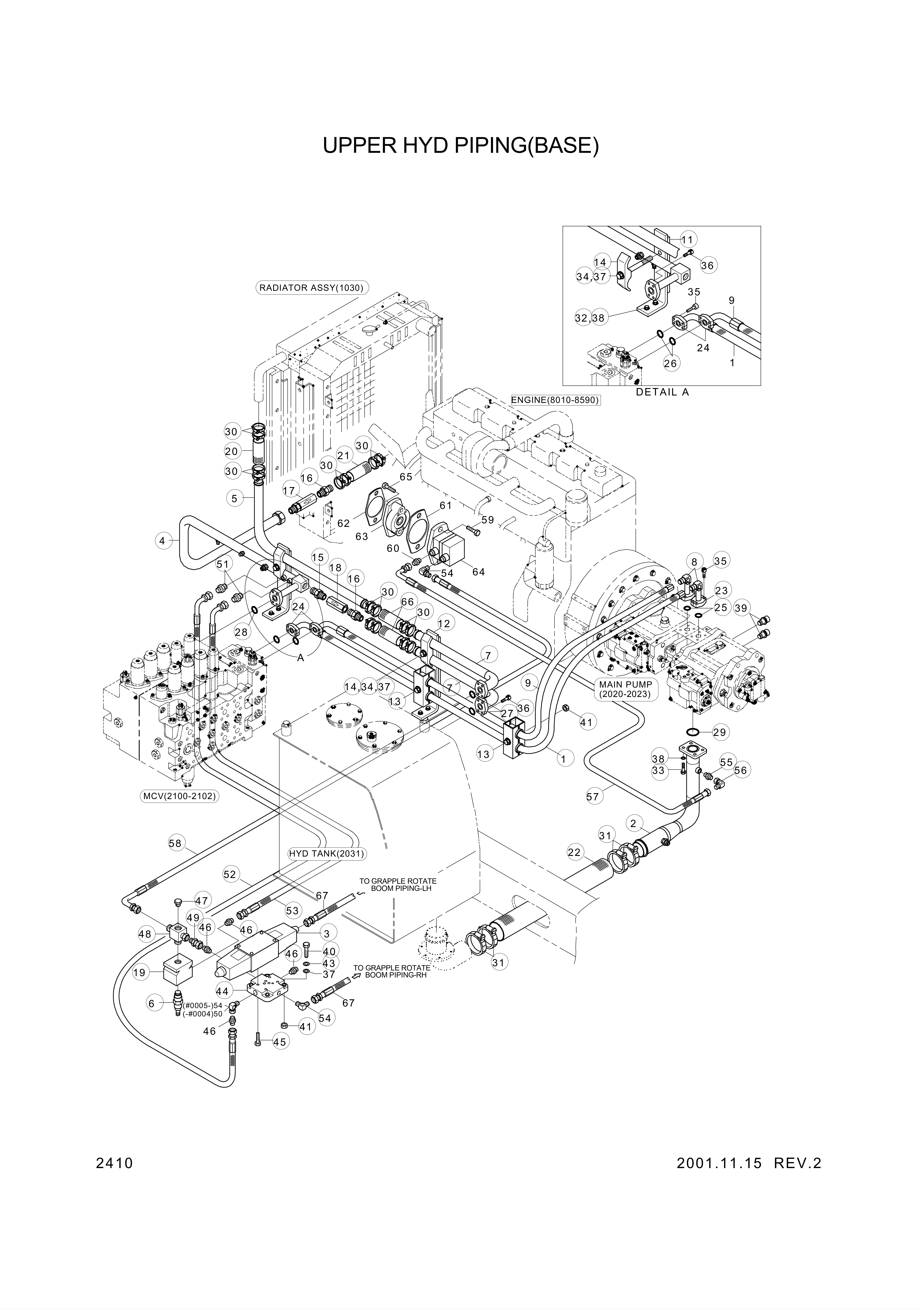 drawing for Hyundai Construction Equipment RL800-0062 - FITTING (figure 2)